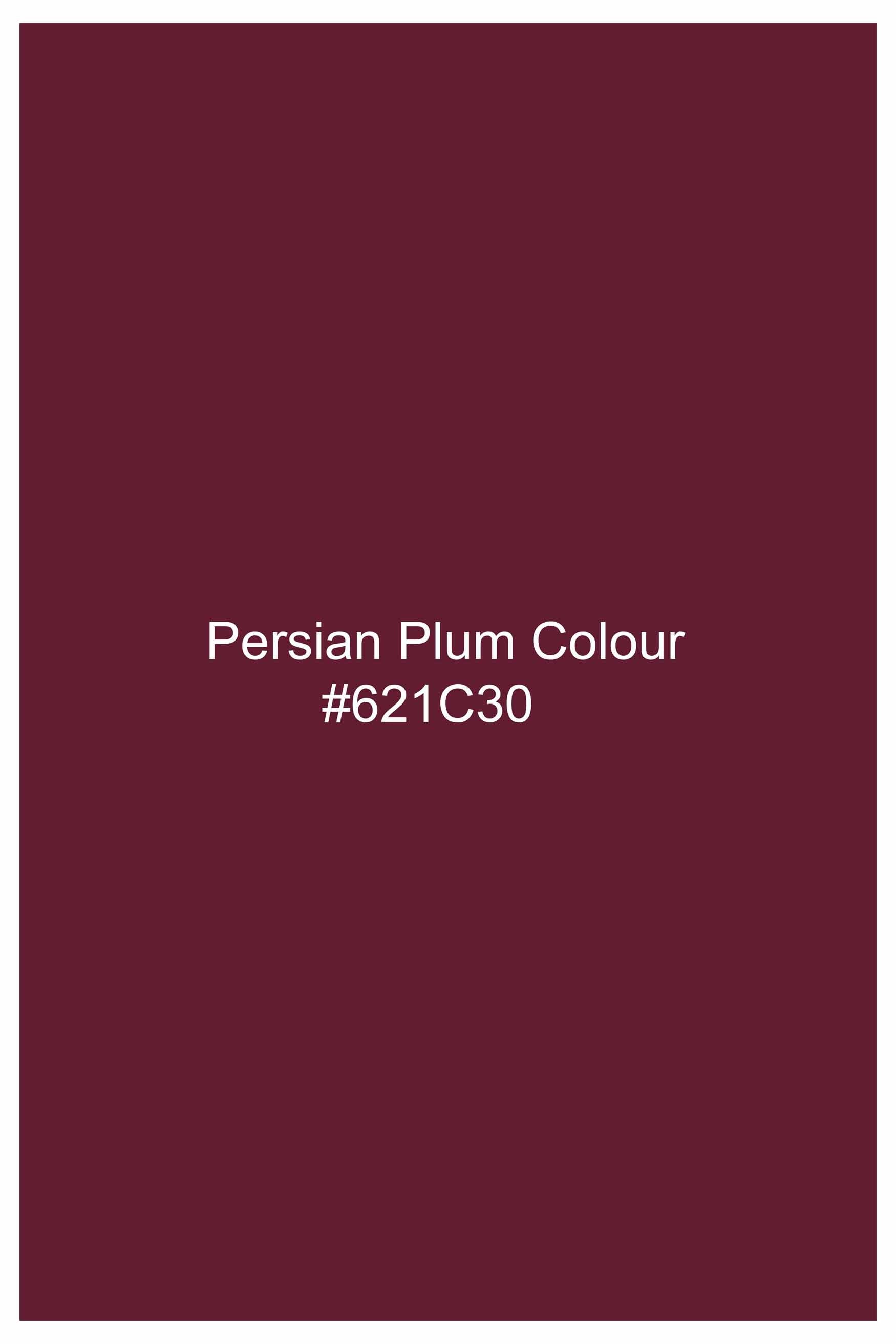 Persian Plum Maroon Subtle Sheen Super Soft Premium Cotton Tuxedo Shirt