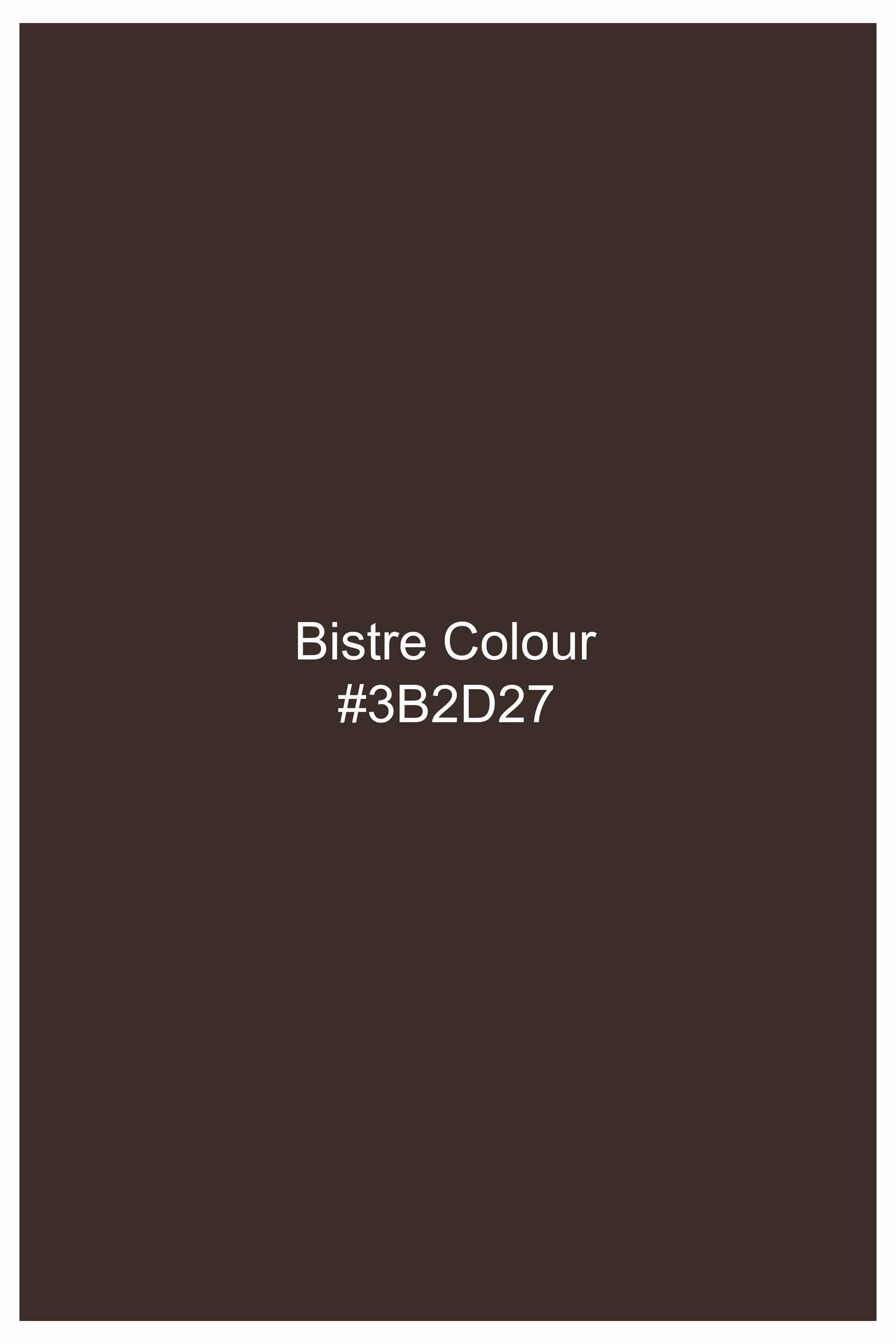 Bistre Brown Subtle Sheen Super Soft Premium Cotton Shirt