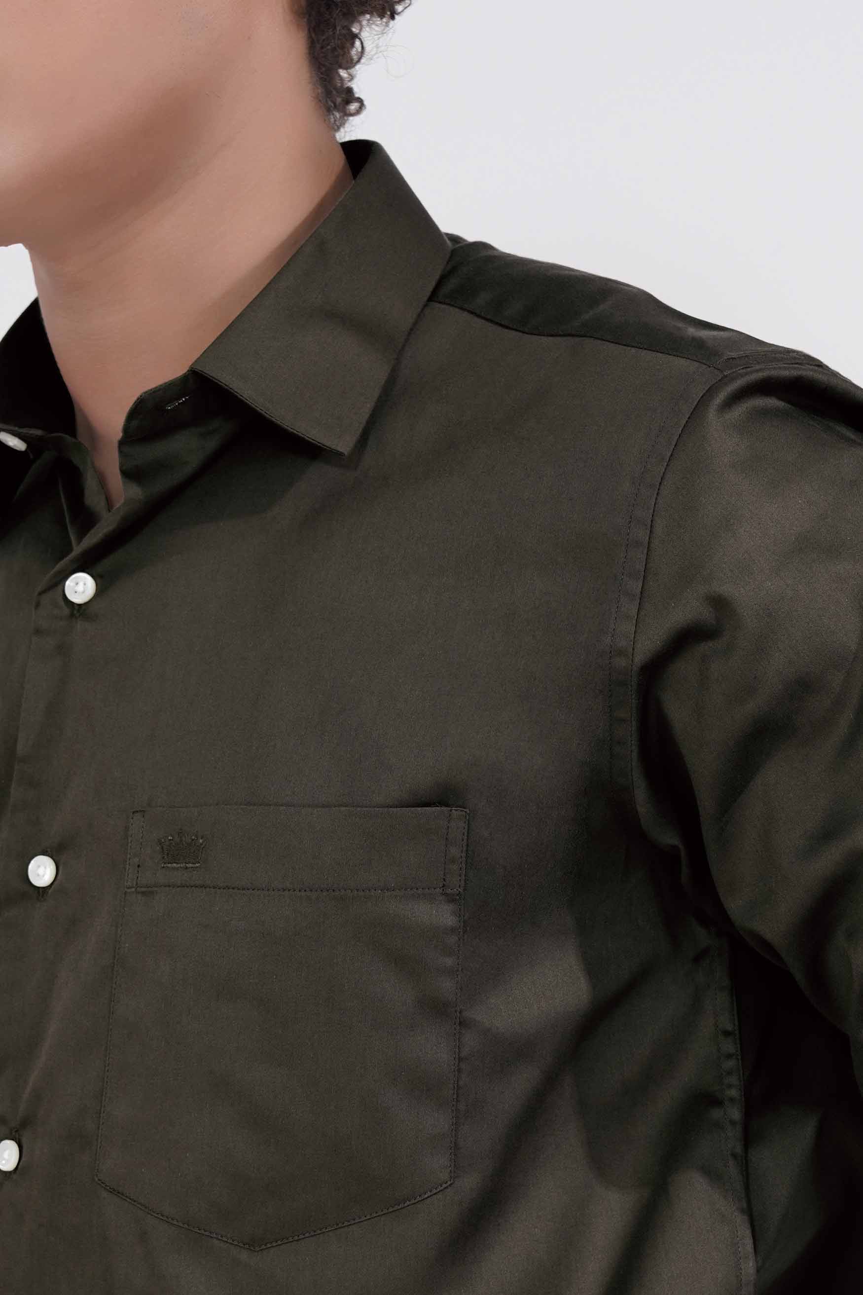 Birch Green Subtle Sheen Super Soft Premium Cotton Shirt