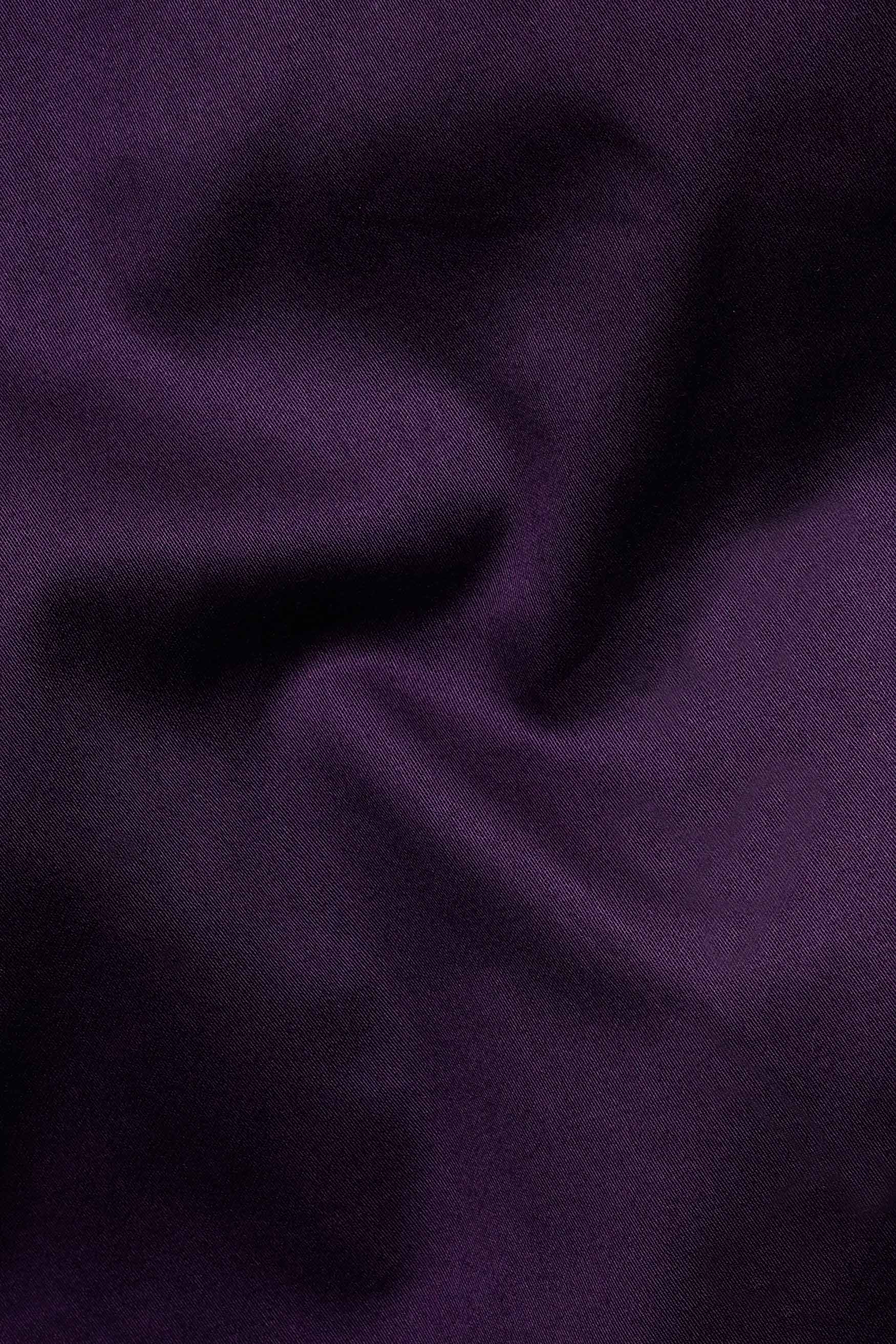 Thunder Purple Subtle Sheen Super Soft Premium Cotton Tuxedo Shirt
