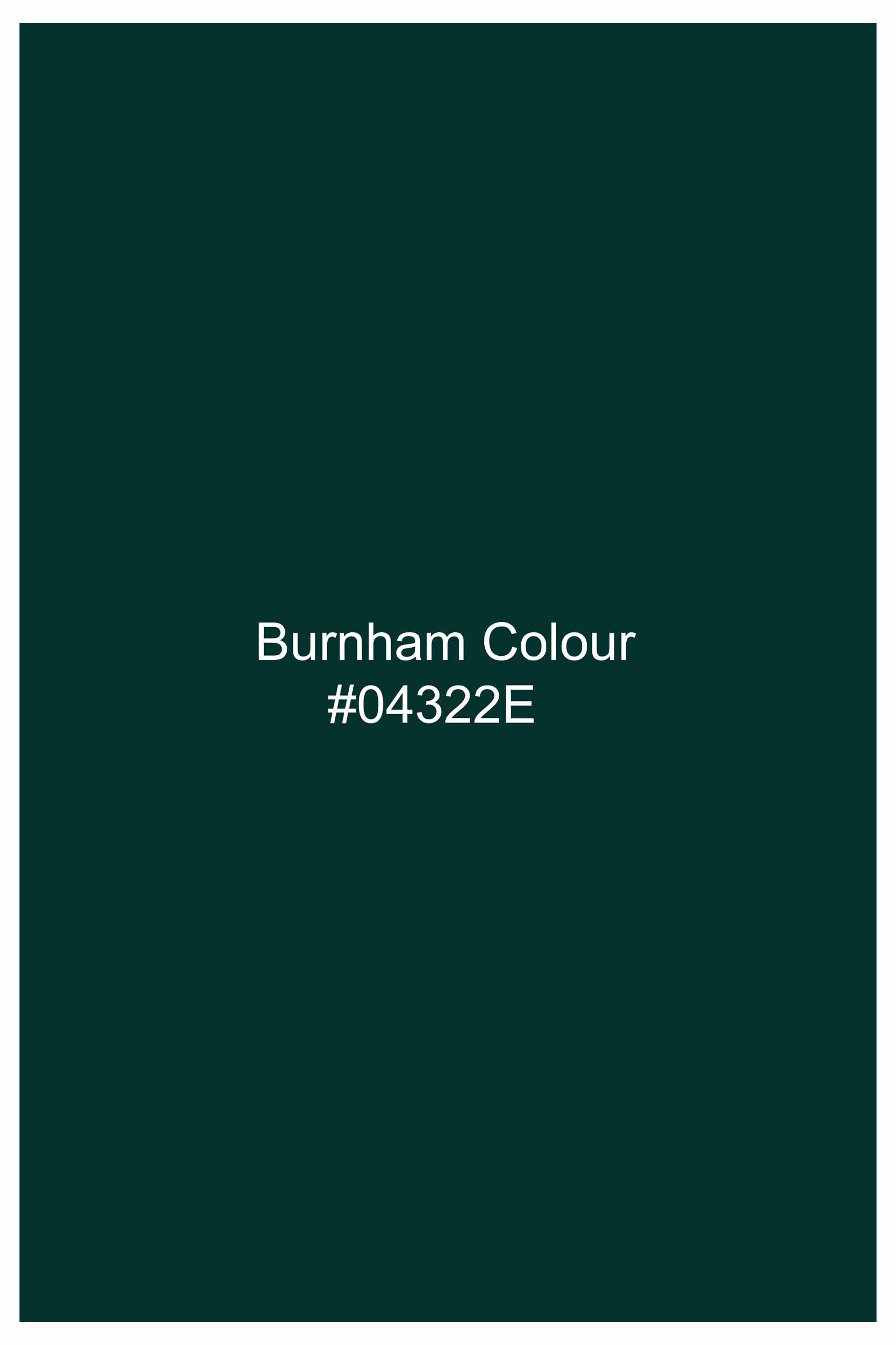Burnham Green Subtle Sheen Super Soft Premium Cotton Mandarin Shirt