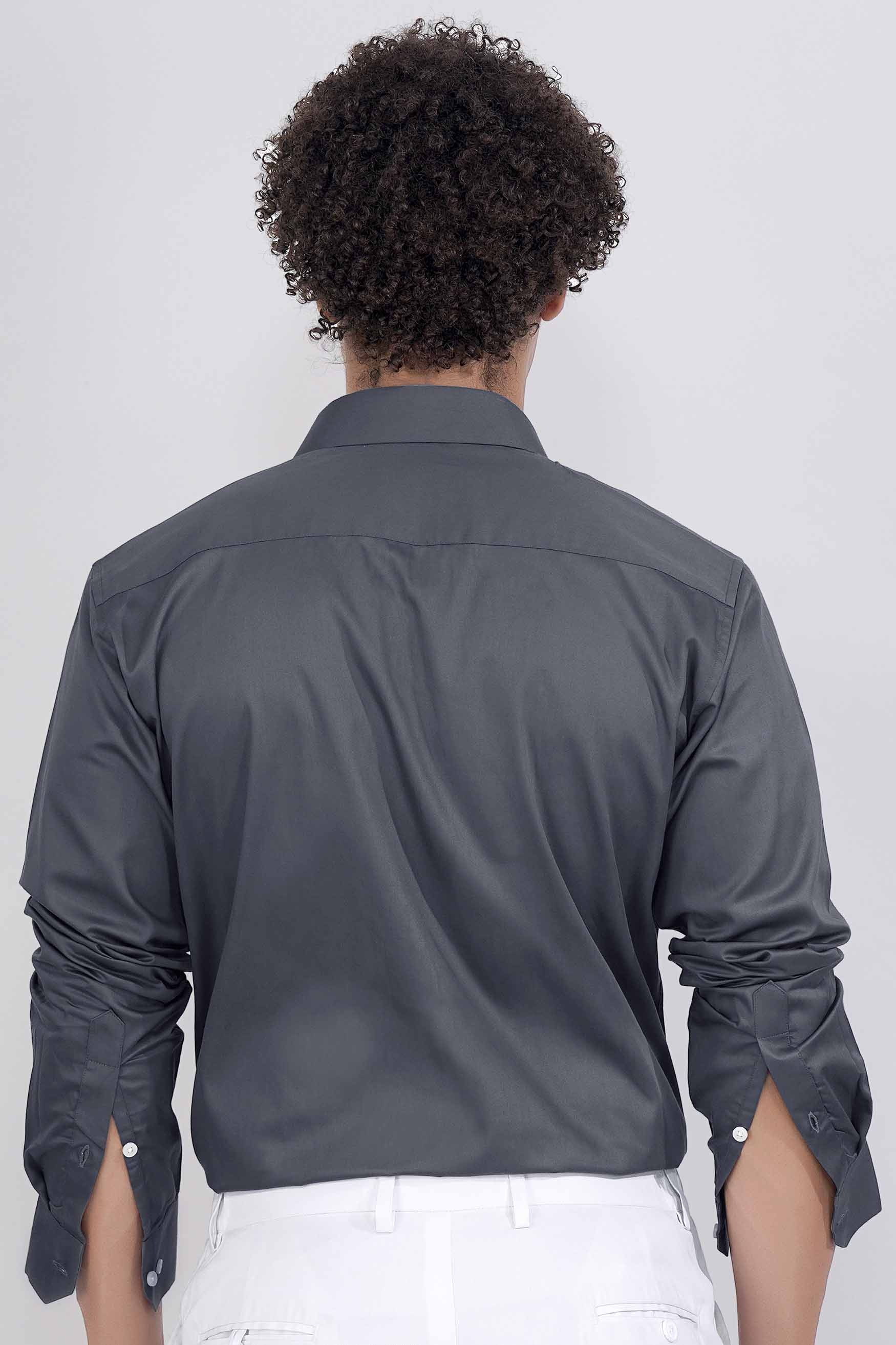 Mulled Gray Subtle Sheen Super Soft Premium Cotton Shirt