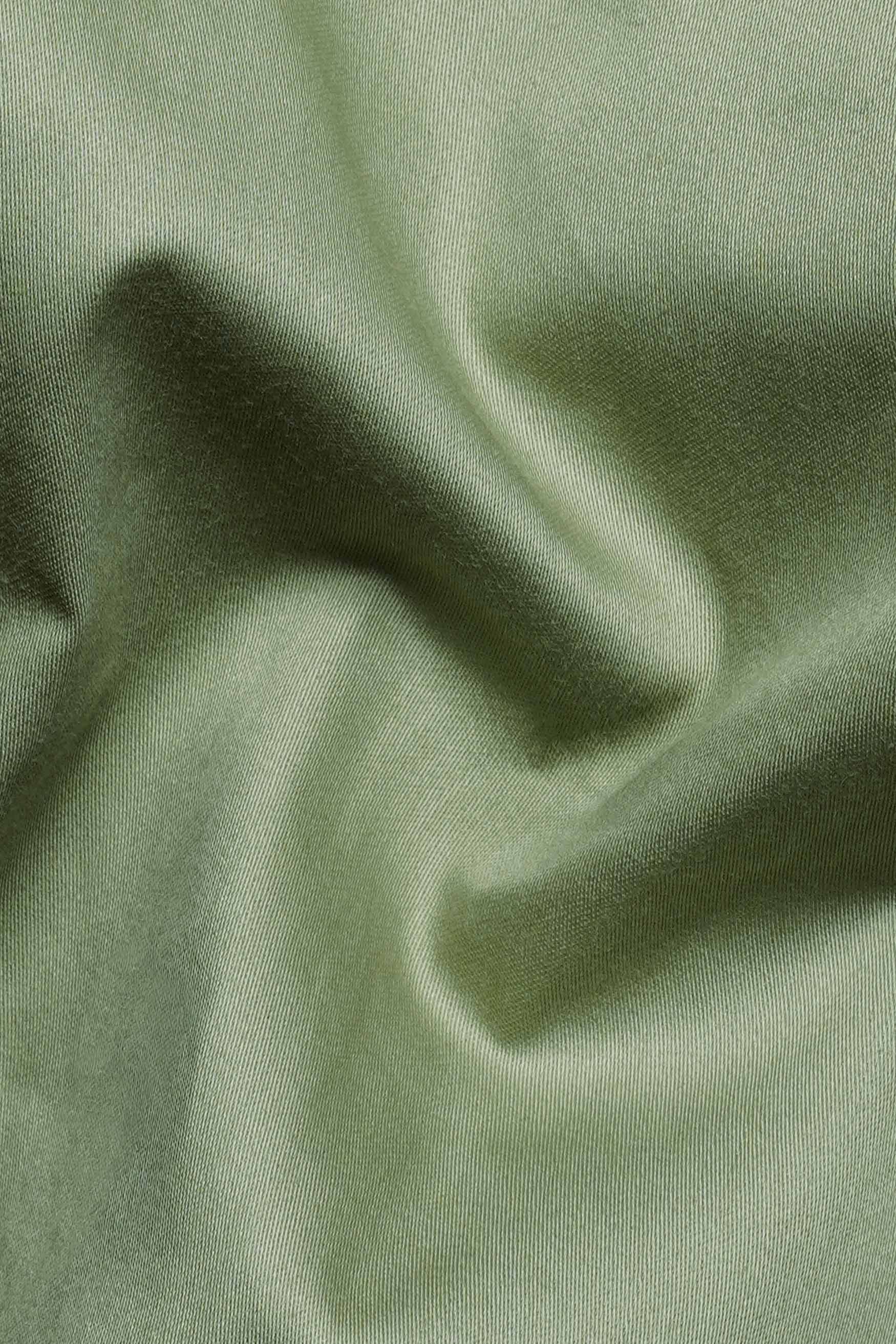 Pale Oyster Green Subtle Sheen Super Soft Premium Cotton Tuxedo Shirt