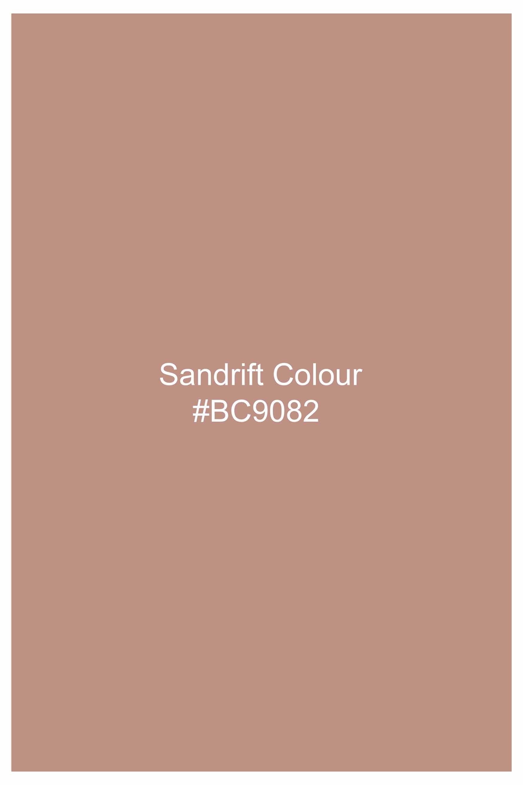 Sandrift Peach Subtle Sheen Super Soft Premium Cotton Mandarin Shirt