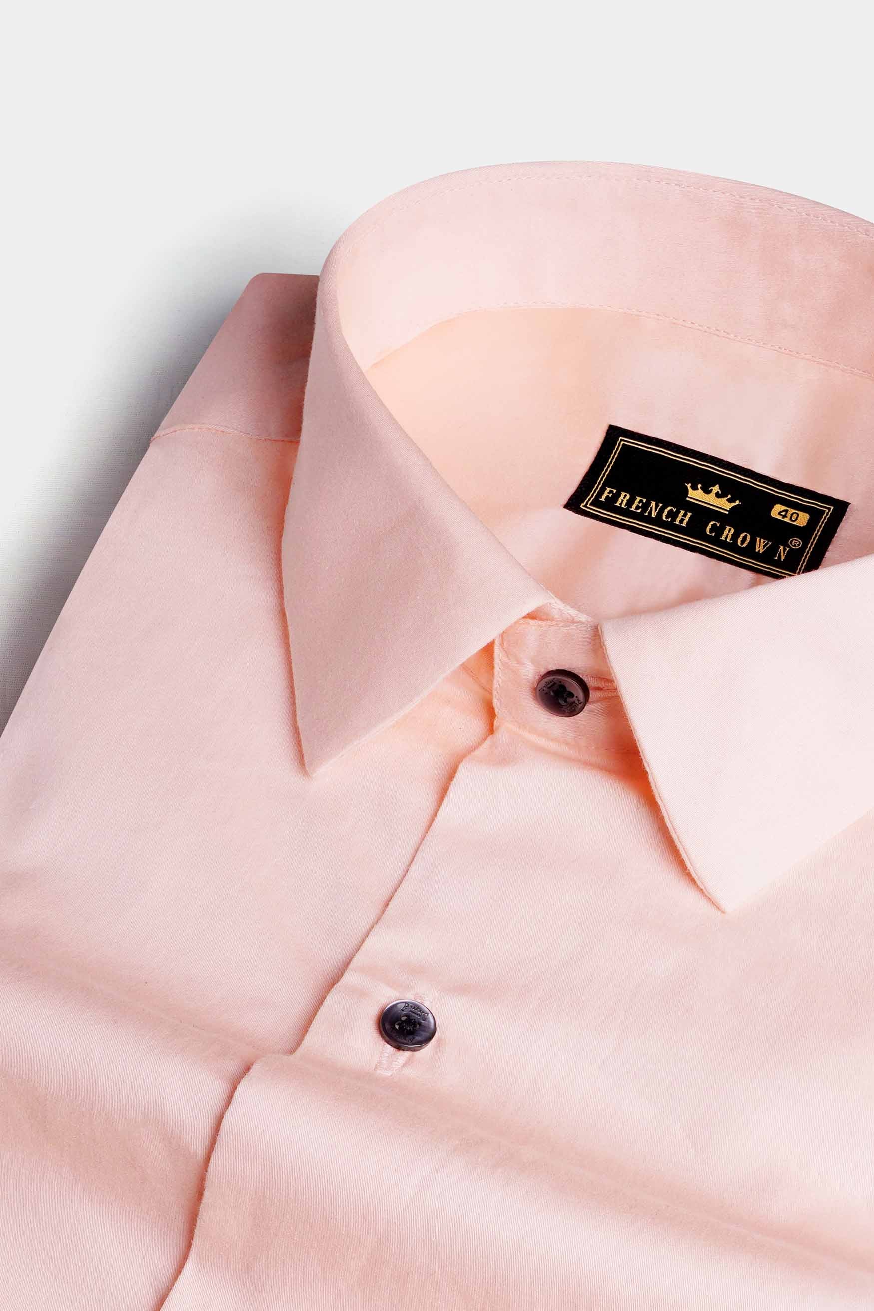 Oyster Pink Subtle Sheen Super Soft Premium Cotton Shirt