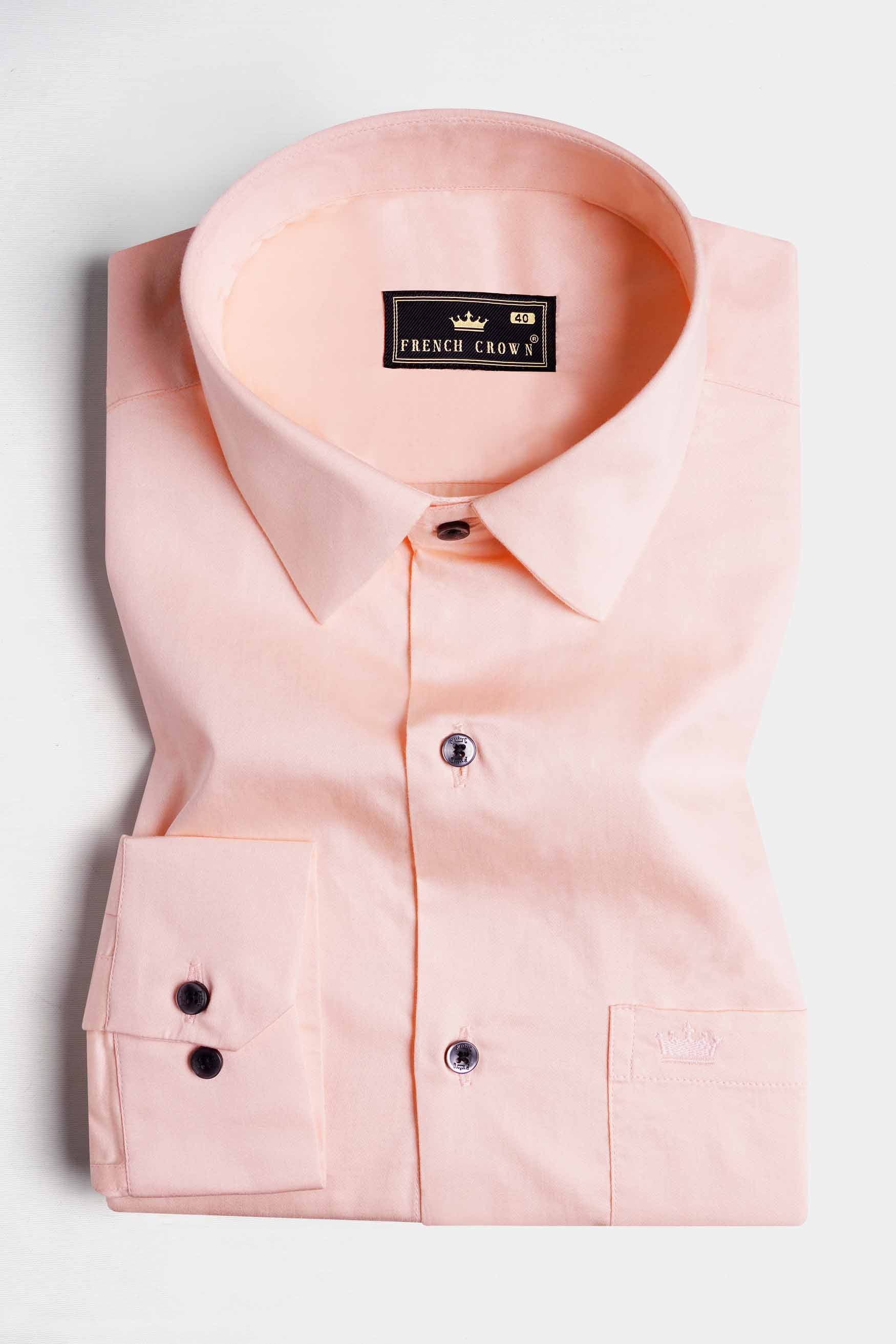 Oyster Pink Subtle Sheen Super Soft Premium Cotton Shirt