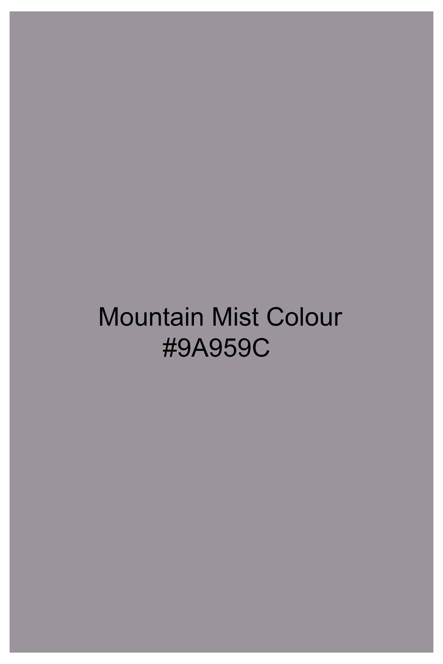 Mountain Mist Gray Subtle Sheen Super Soft Premium Cotton Tuxedo Shirt