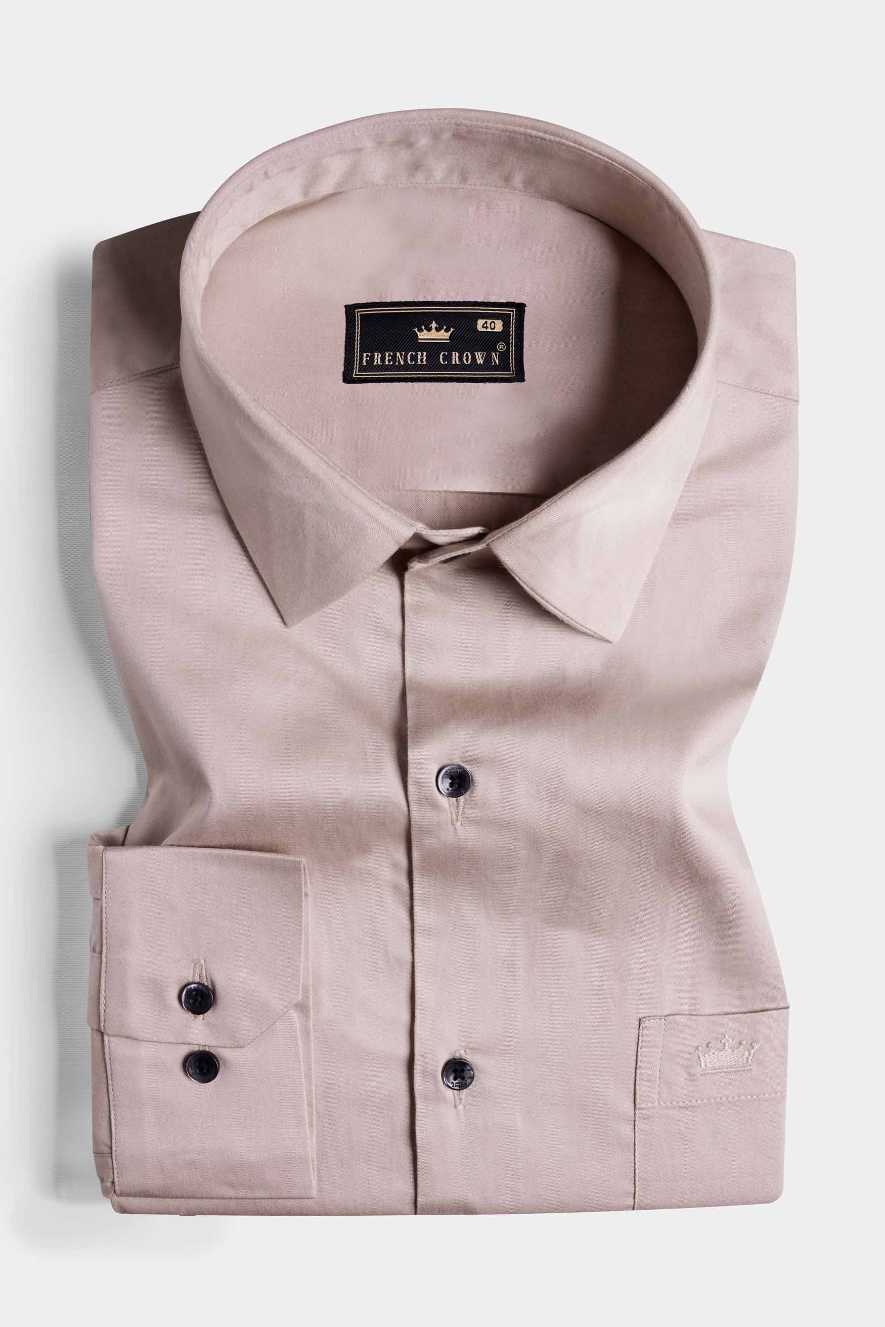 Martini Brown Subtle Sheen Super Soft Premium Cotton Shirt