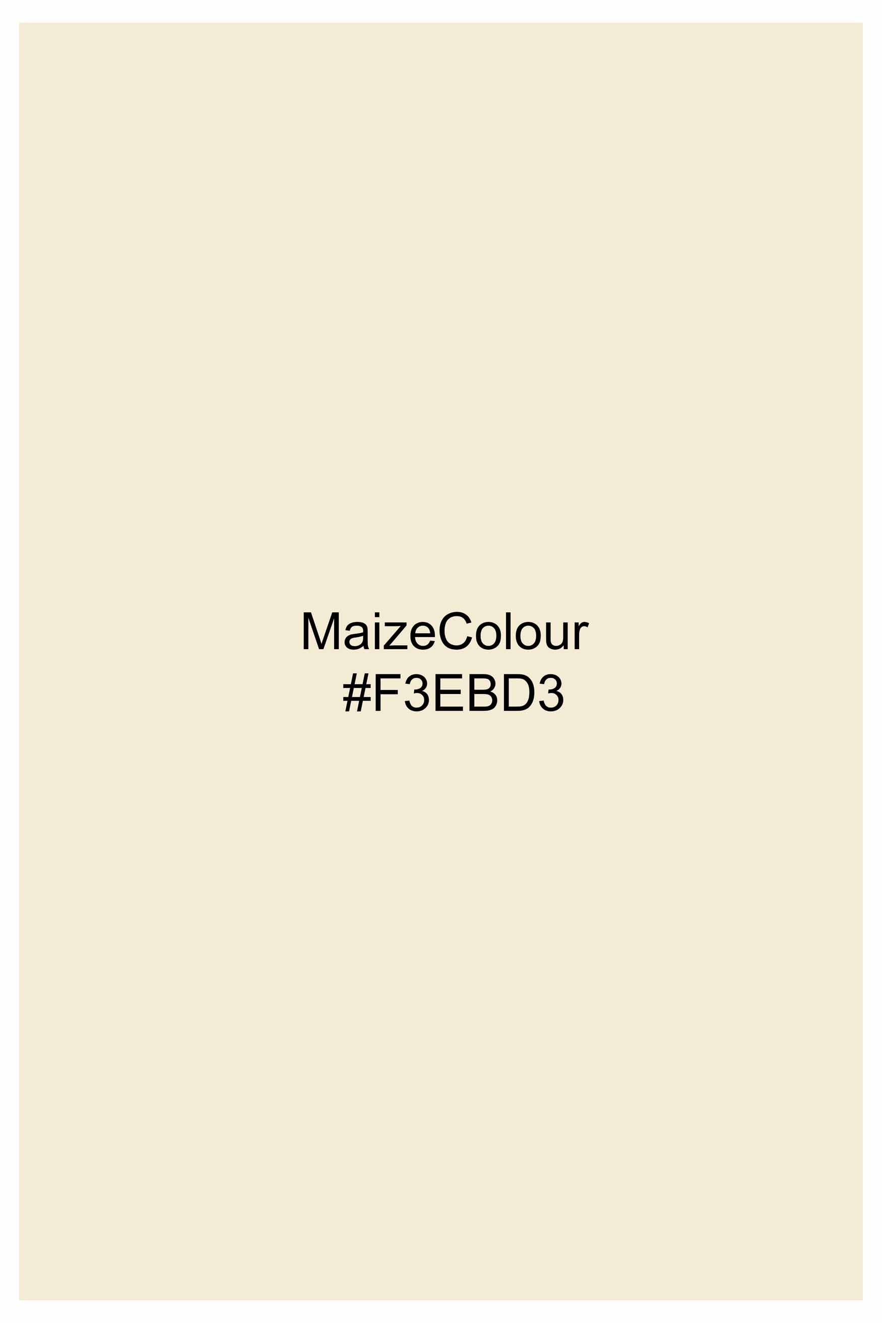 Maize Beige Subtle Sheen Super Soft Premium Cotton Tuxedo Shirt