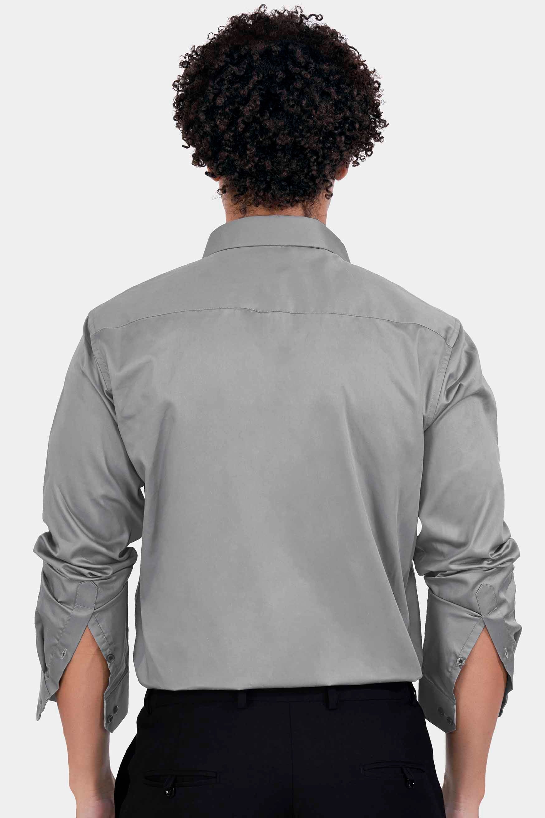 Chalice Gray Subtle Sheen Super Soft Premium Cotton Shirt