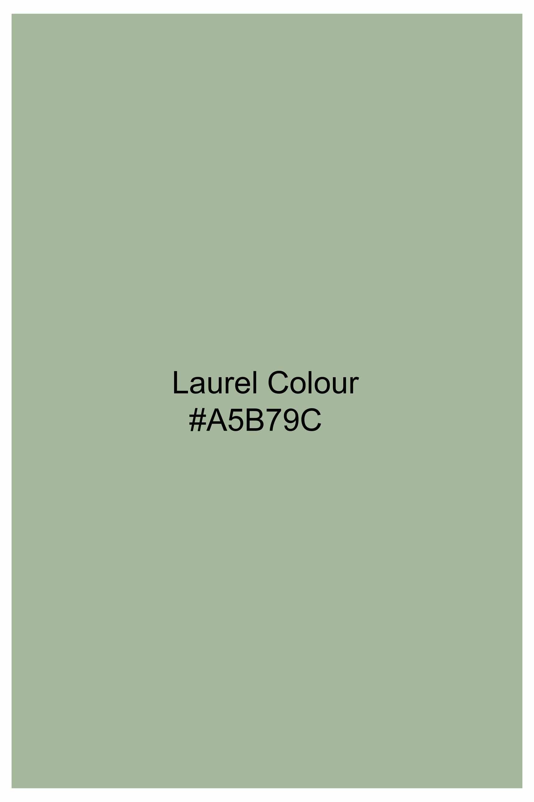 Laurel Green Subtle Sheen Super Soft Premium Cotton Shirt