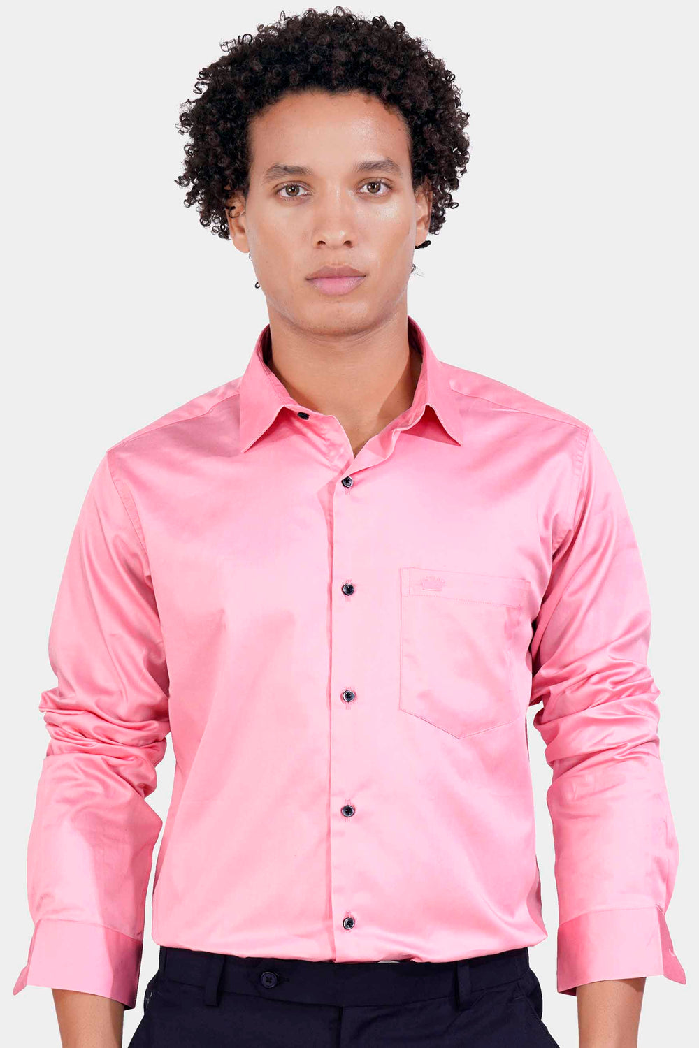 TAFFY PINK SUBTLE SHEEN SUPER SOFT PREMIUM COTTON SHIRT