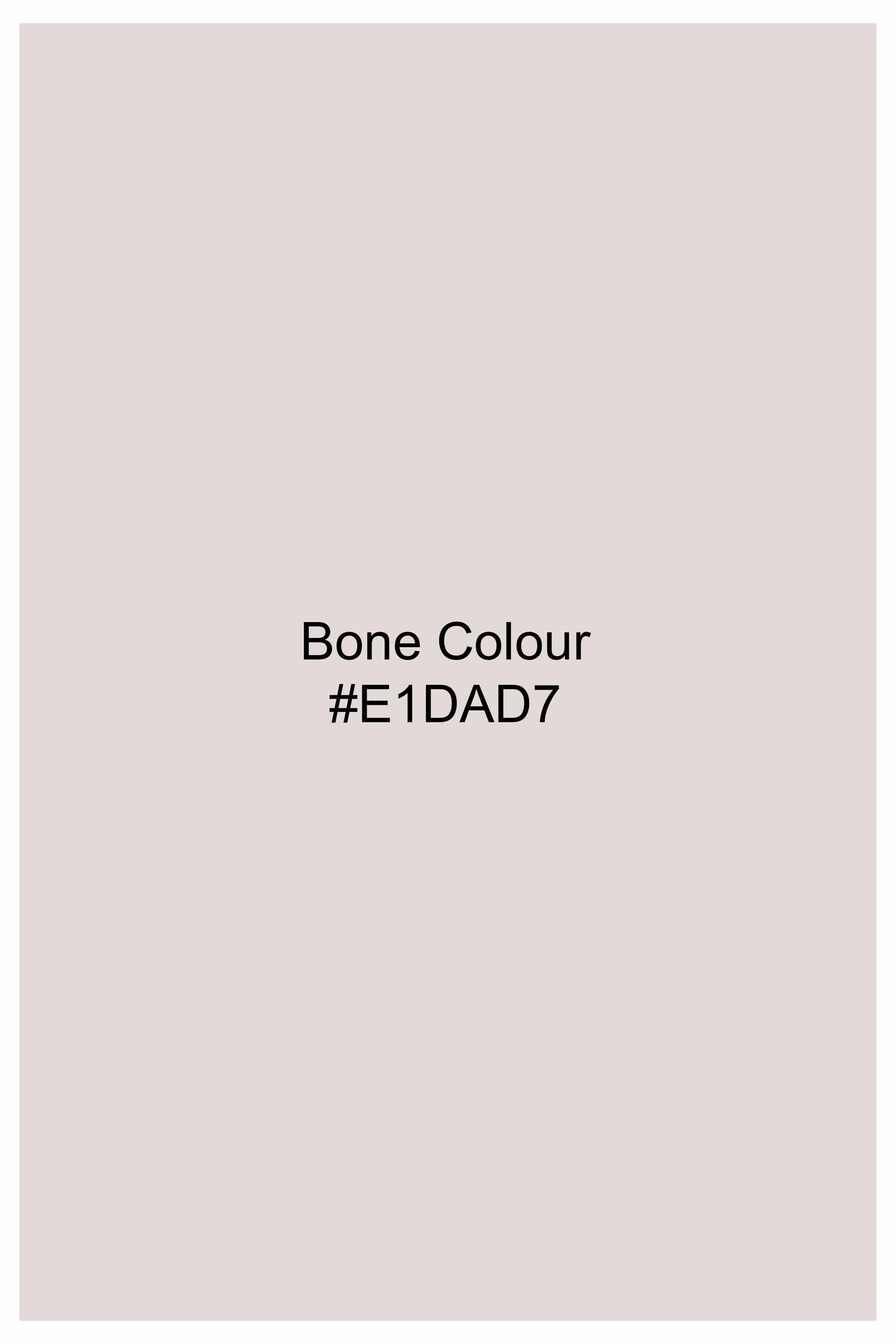 Bone Cream Subtle Sheen Super Soft Premium Cotton Shirt