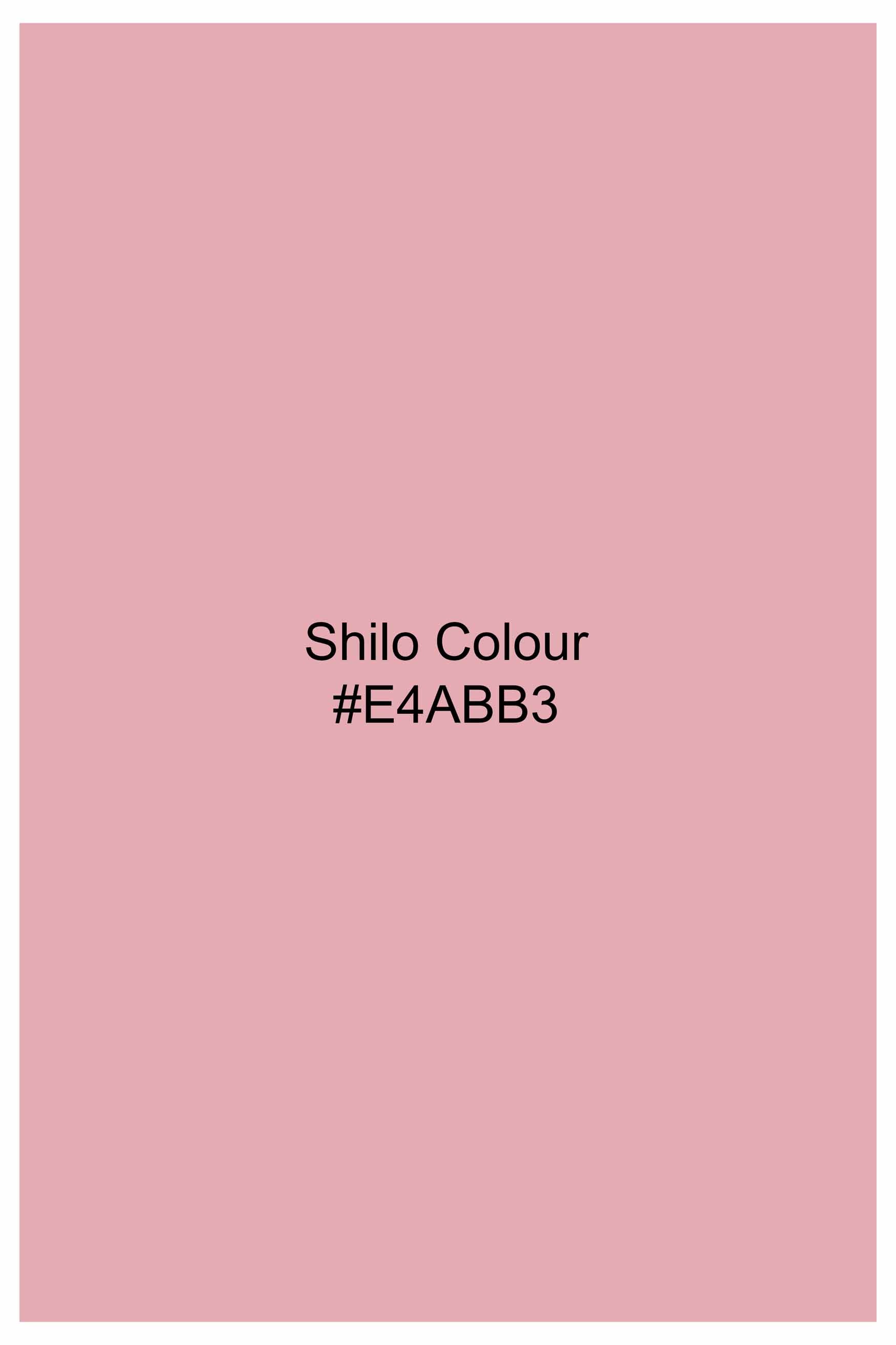 Shilo Pink Subtle Sheen Super Soft Premium Cotton Mandarin Shirt