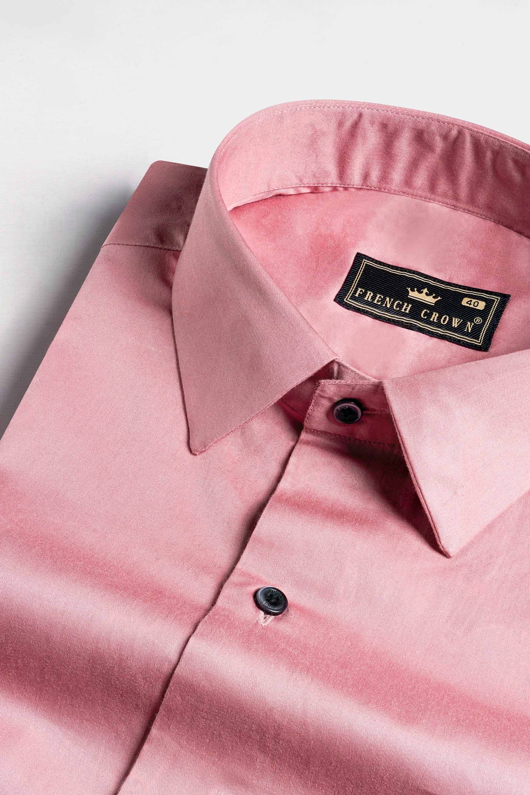 Shilo Pink Subtle Sheen Super Soft Premium Cotton Shirt