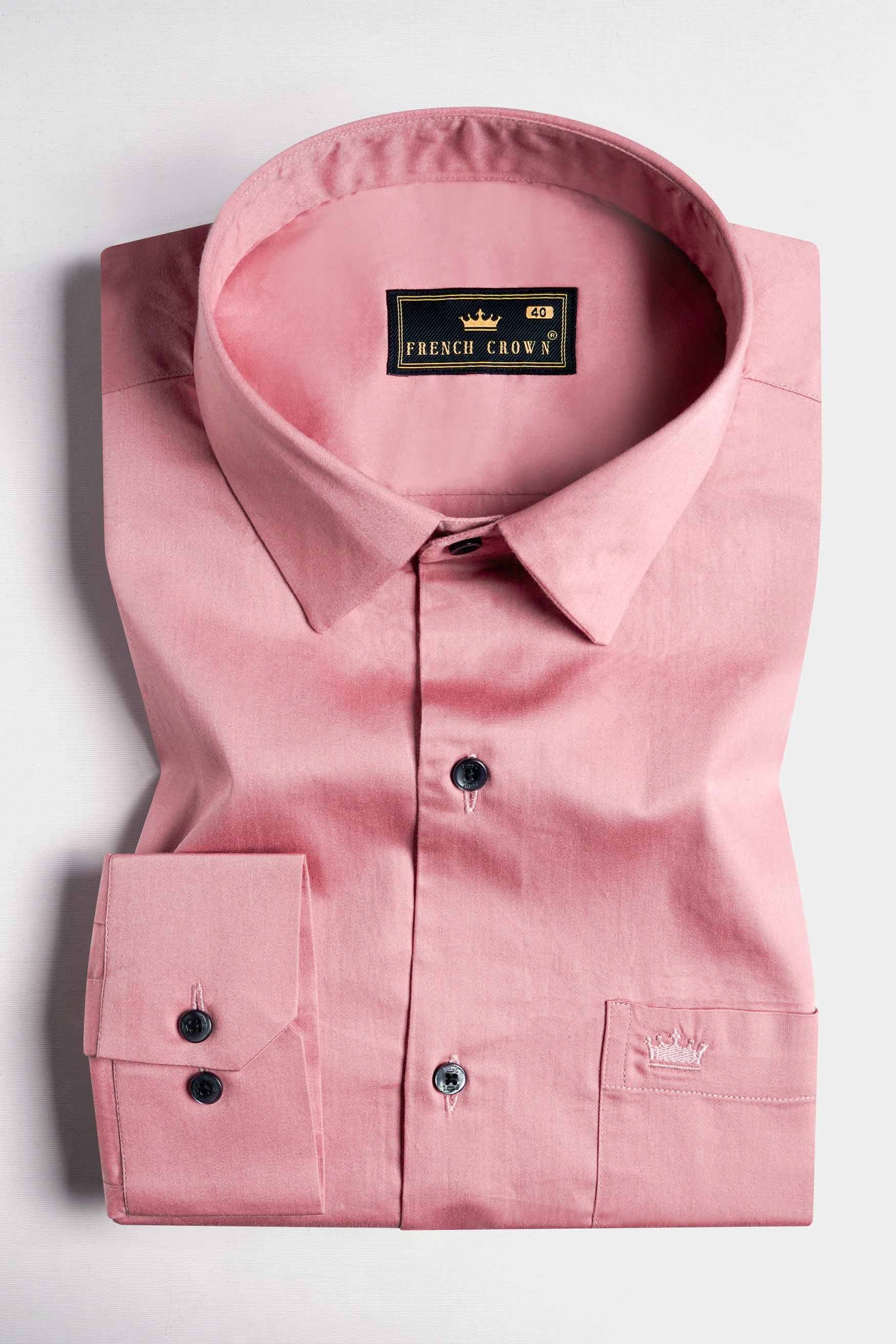 Shilo Pink Subtle Sheen Super Soft Premium Cotton Shirt