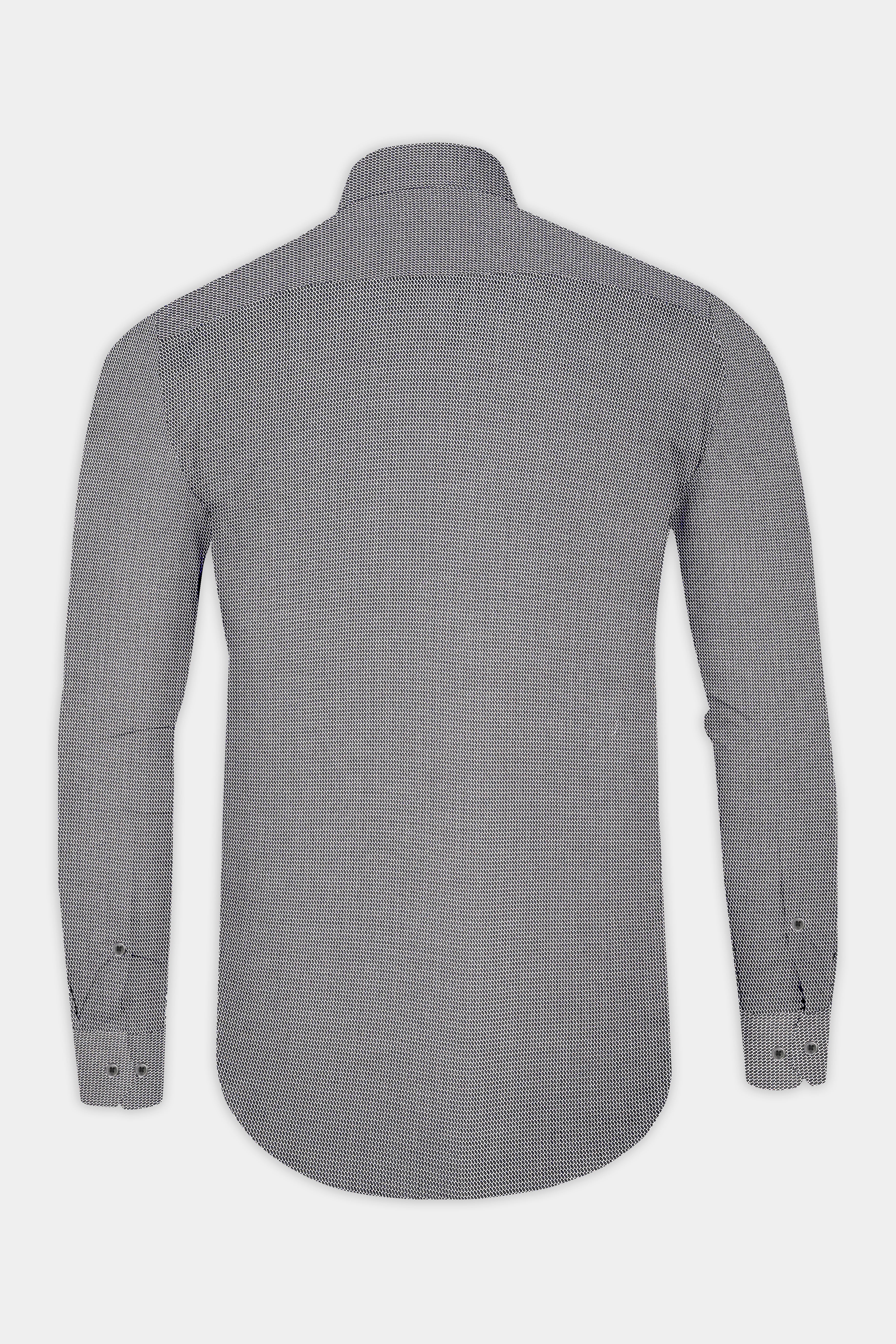 Oslo Gray Dobby Textured Premium Giza Cotton Shirt