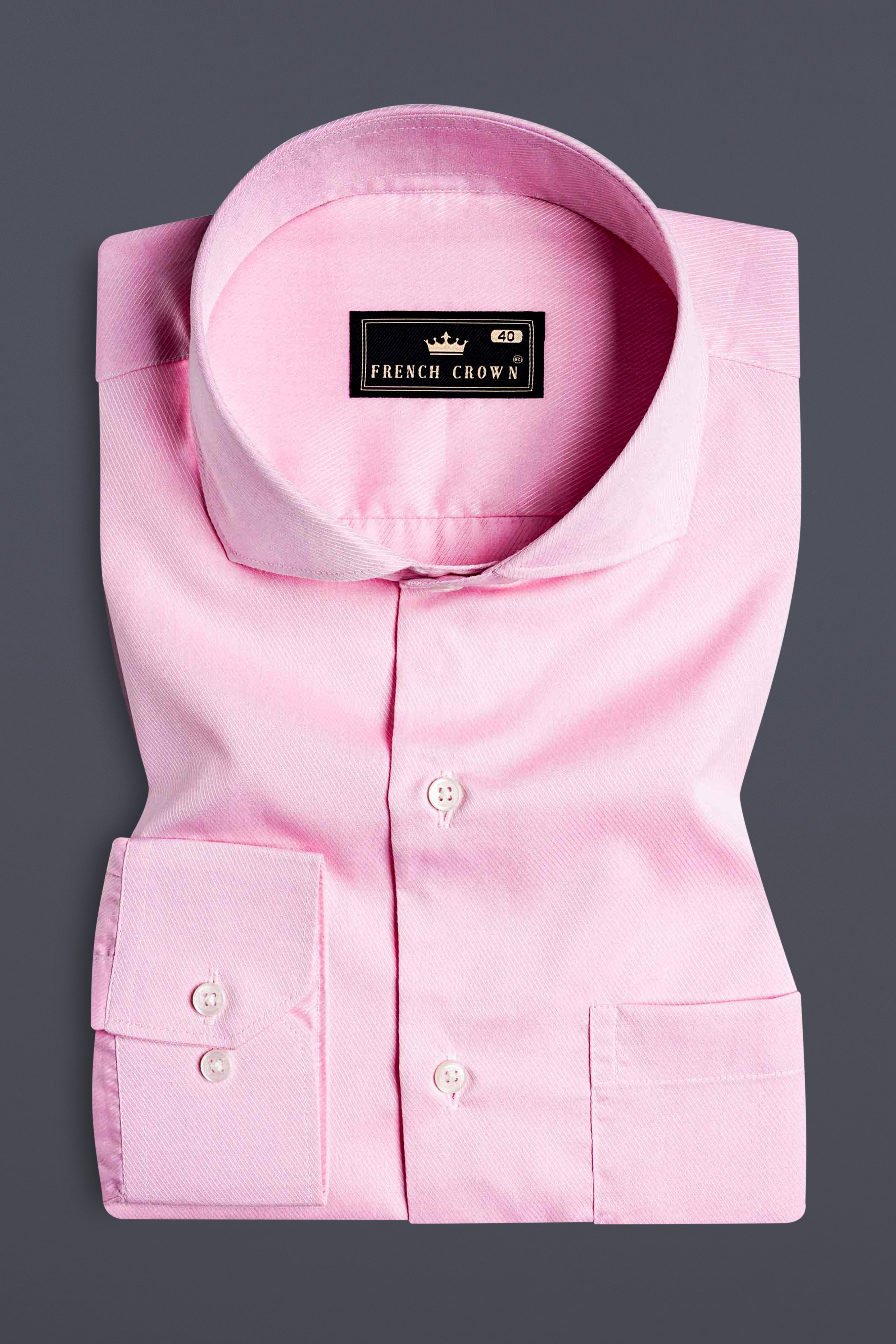 Taffy Pink Twill Premium Cotton Shirt