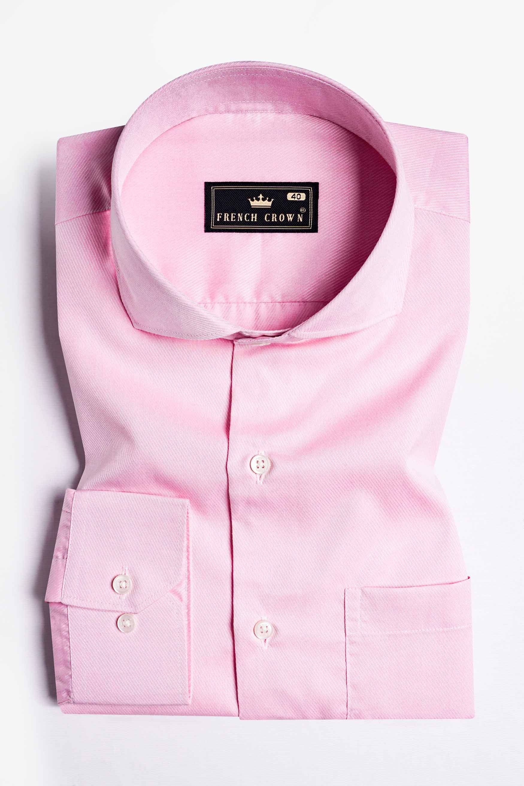 Taffy Pink Twill Premium Cotton Shirt