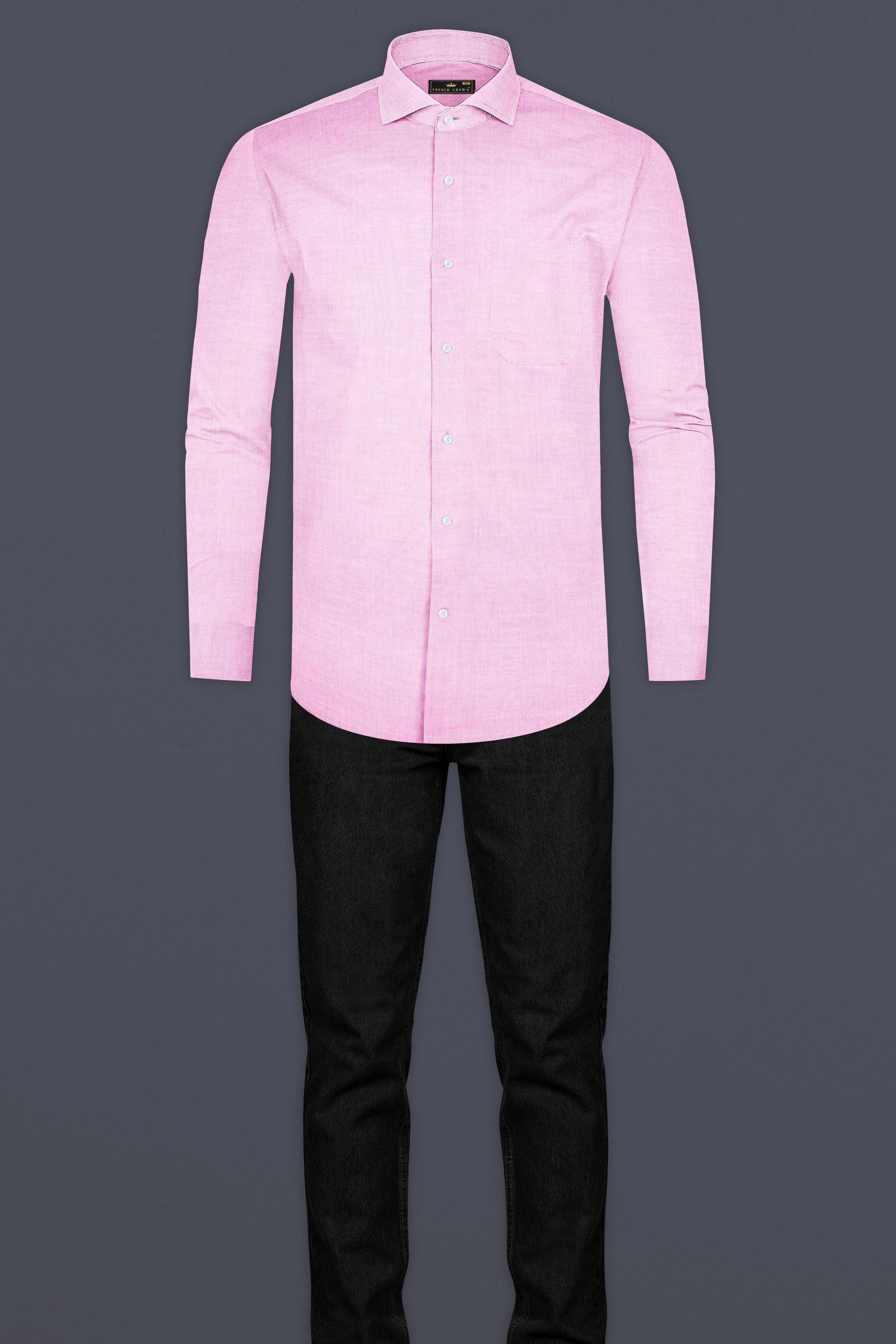 Taffy Pink Twill Premium Cotton Shirt