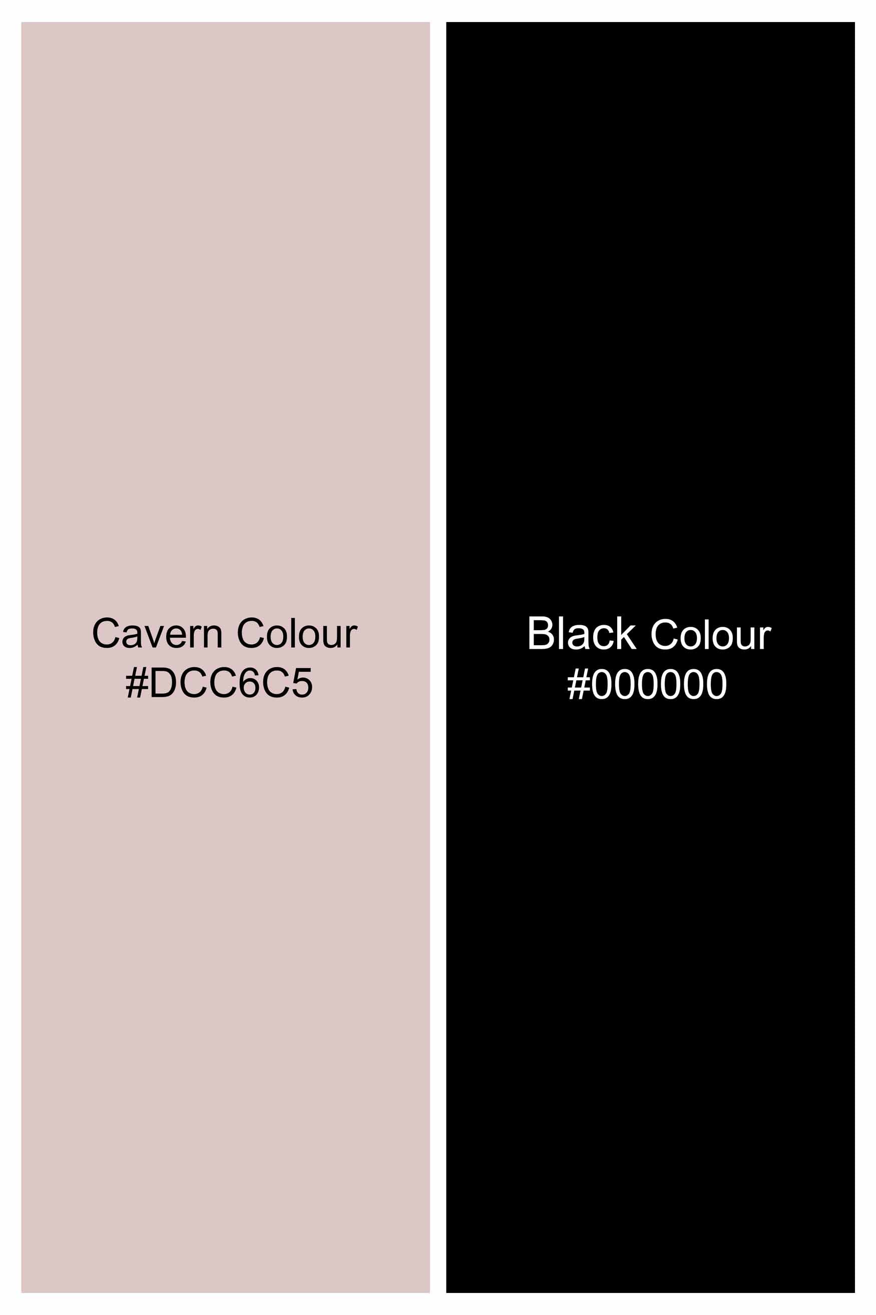 Cavern Cream and Black Royal Oxford Designer Jacket