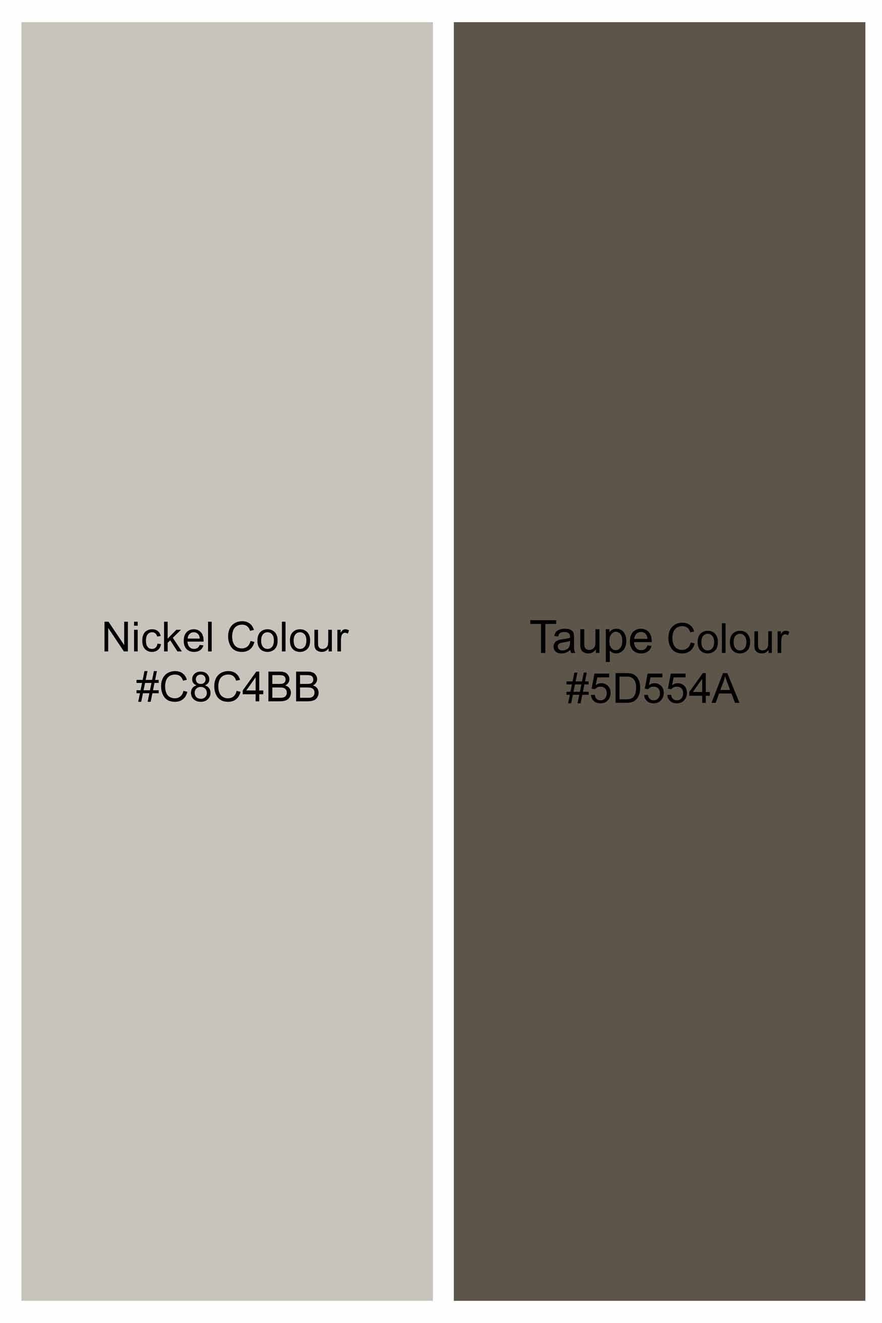 Nickel Gray and Taupe Brown Super Soft Premium Cotton Shirt