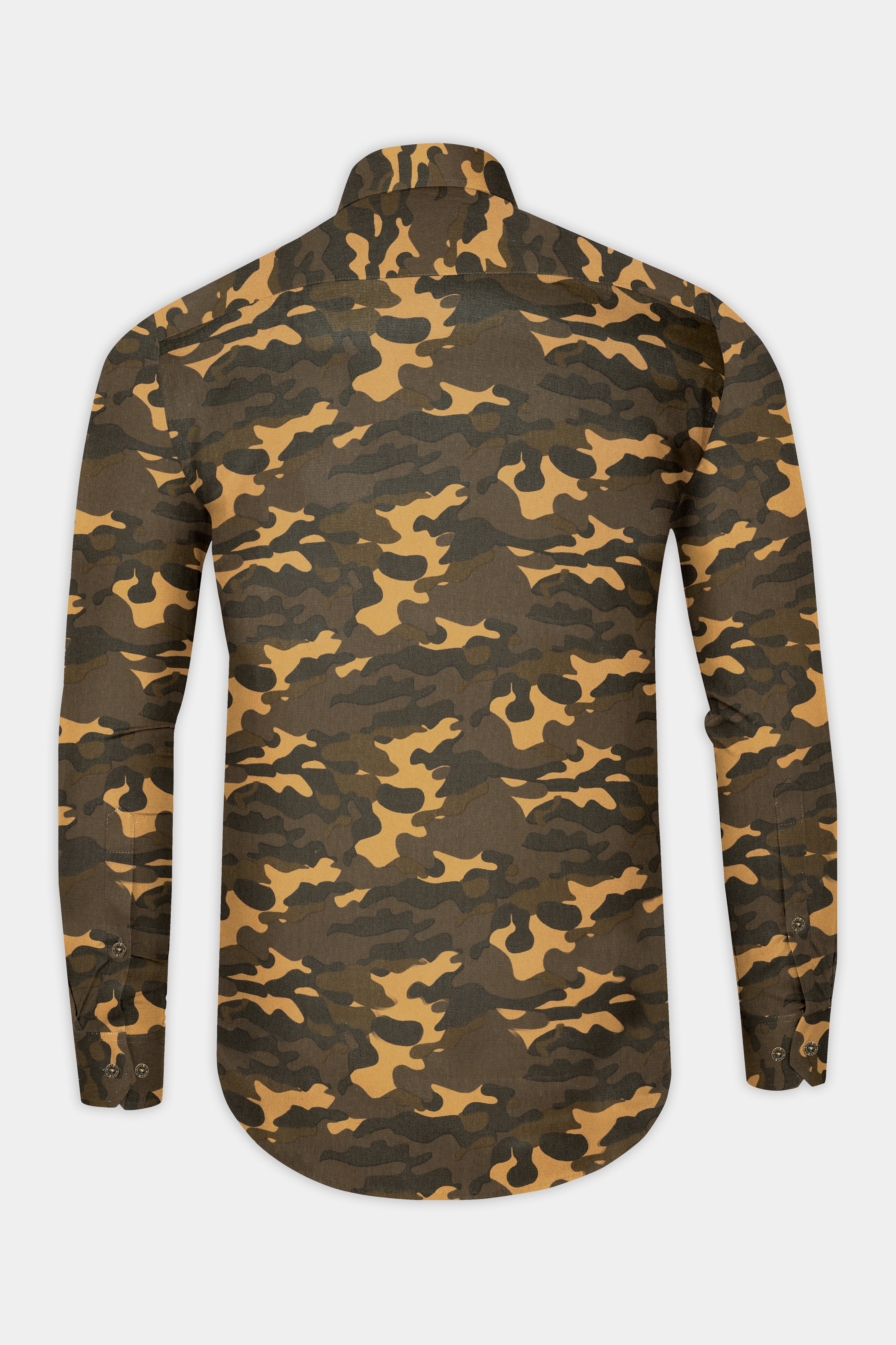 Alpine and Noir Brown Camouflage Royal Oxford Shirt