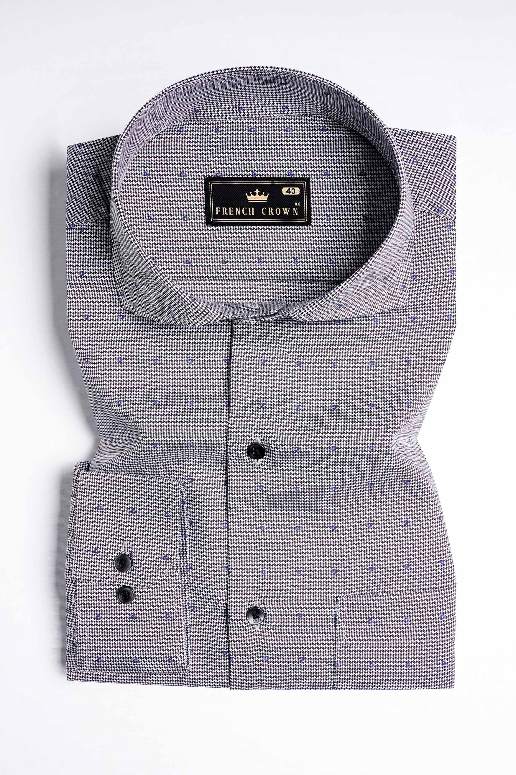 Concord Gray and Scampi Blue Houndstooth Shirt