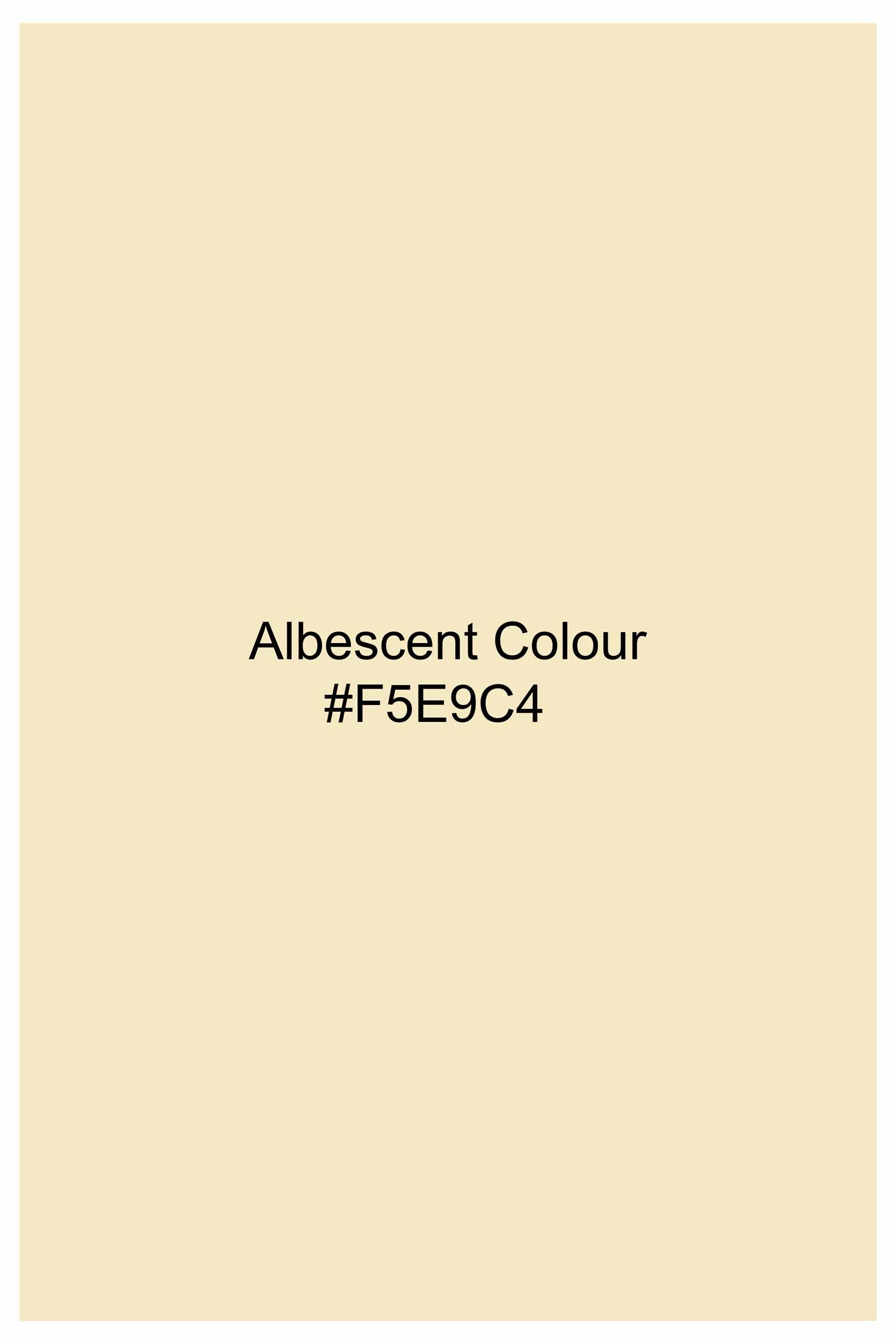 Albescent Yellow Dobby Textured Premium Giza Cotton Shirt