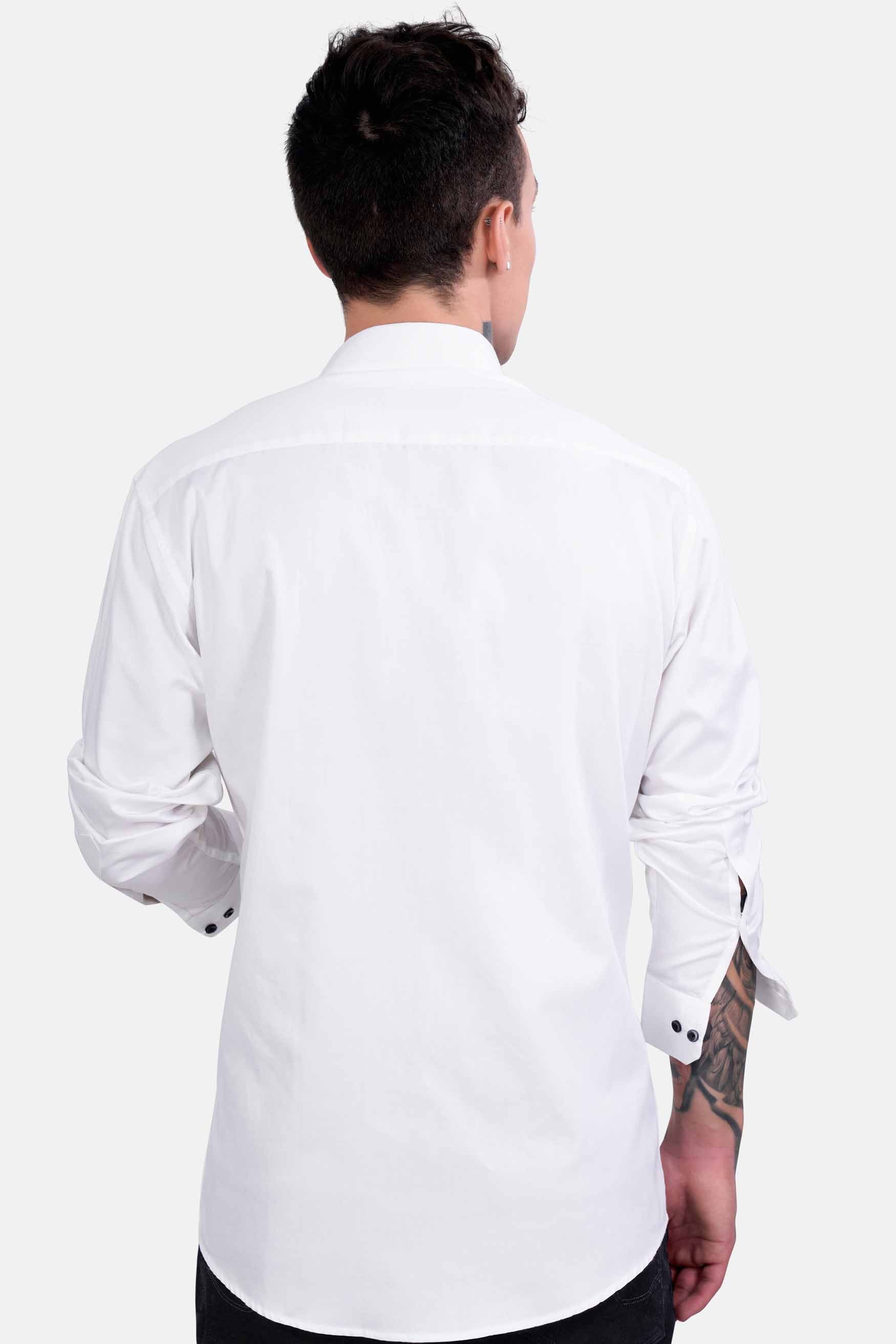 Bright White Hands Patchwork Super Soft Premium Cotton Designer Shirt