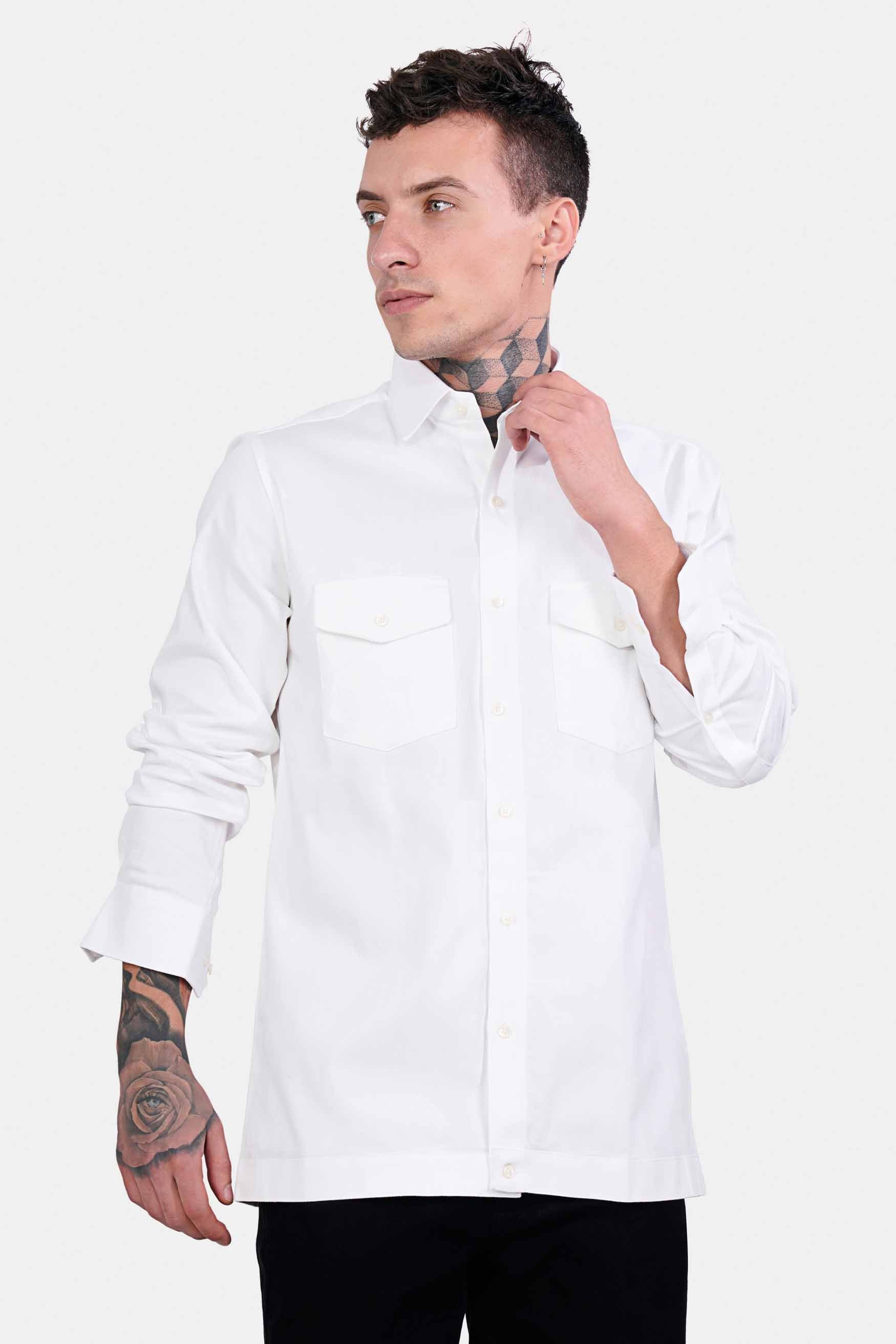 Bright White Royal Oxford Designer Overshirt