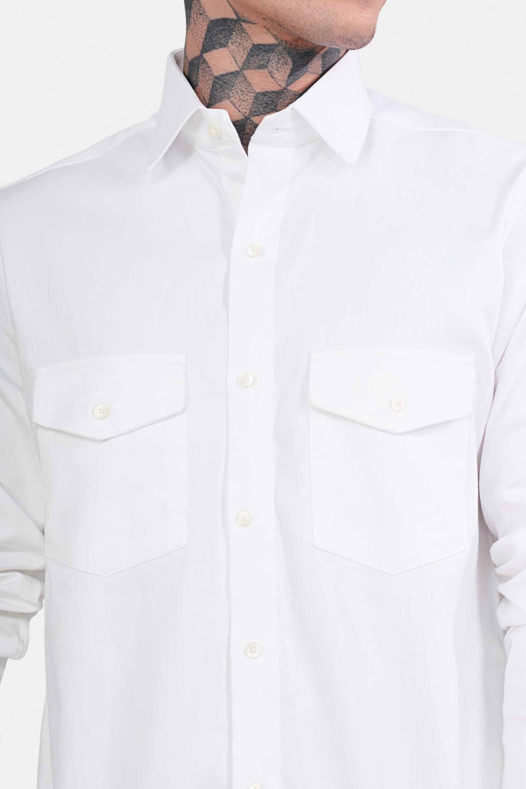 Bright White Royal Oxford Designer Overshirt