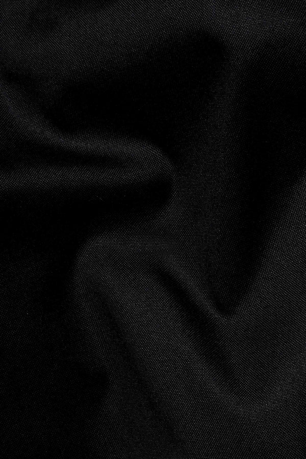 Jade Black Brand Name Embroidered Royal Oxford Designer Shirt