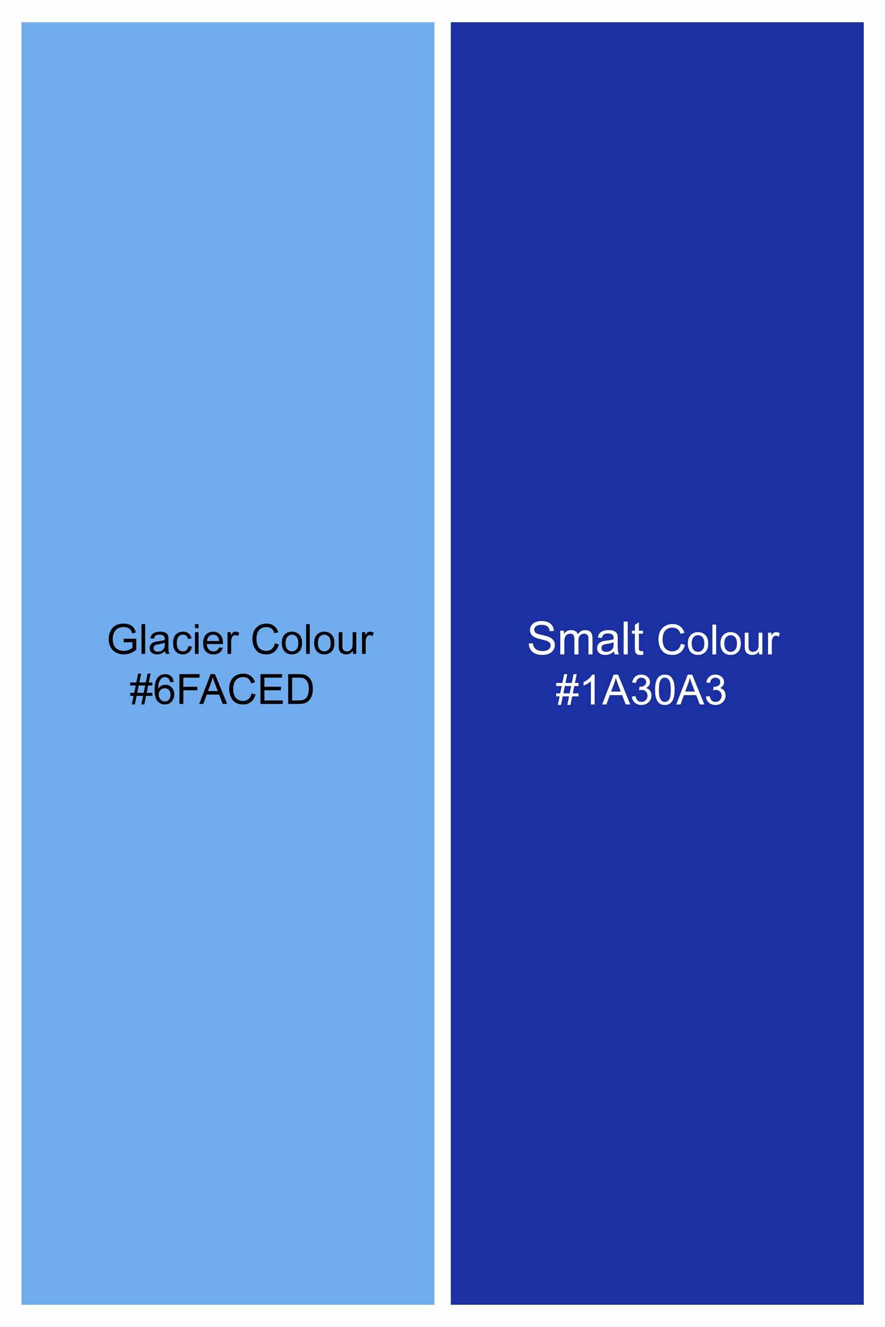 Glacier Blue and Smalt Blue Houndstooth Shirt