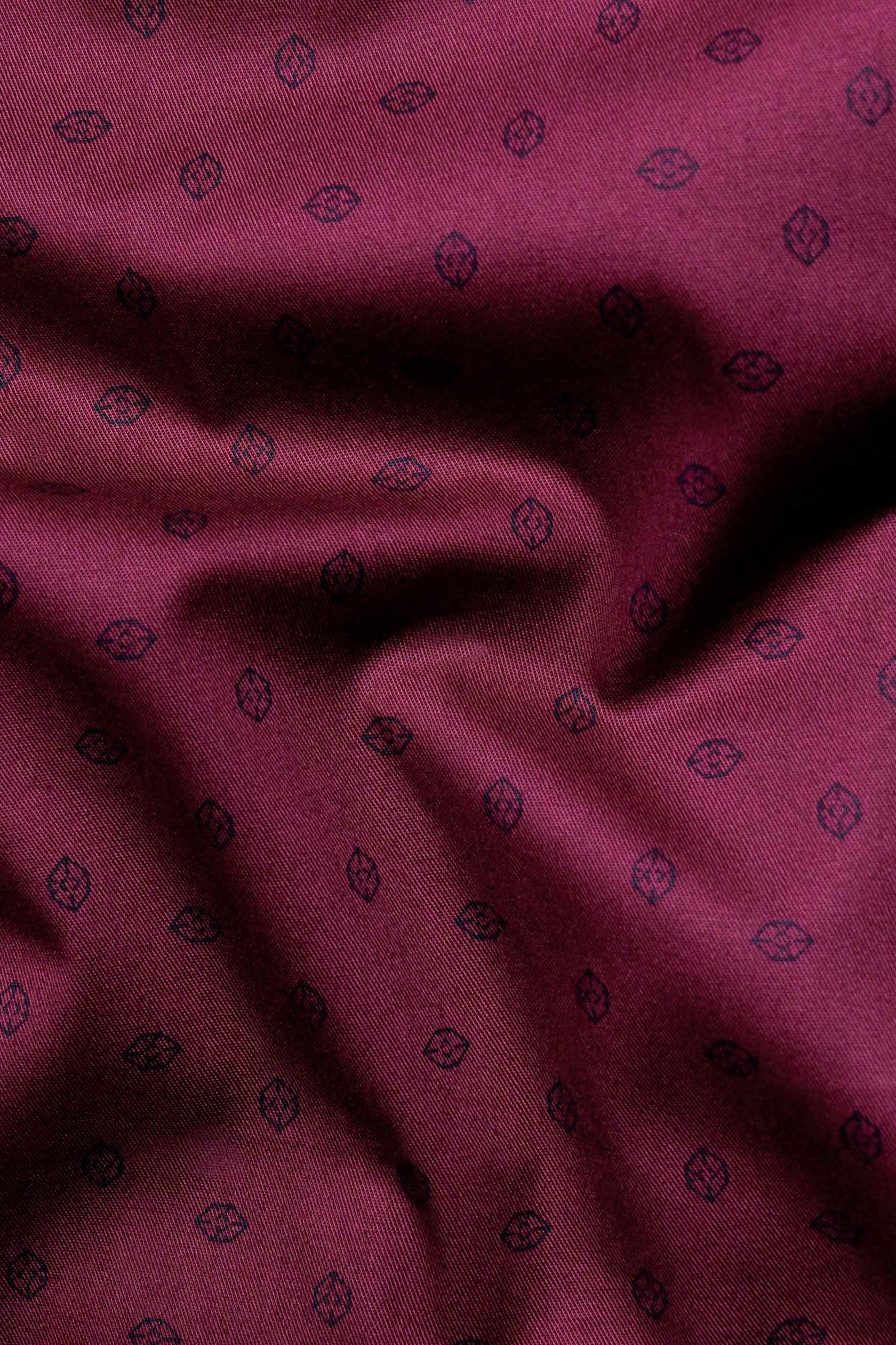 Bordeaux Wine Printed Royal Oxford Shirt