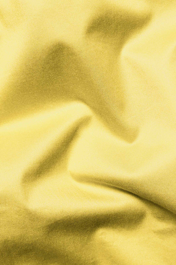 Jasmine Yellow Subtle Sheen Super Soft Premium Cotton Shirt