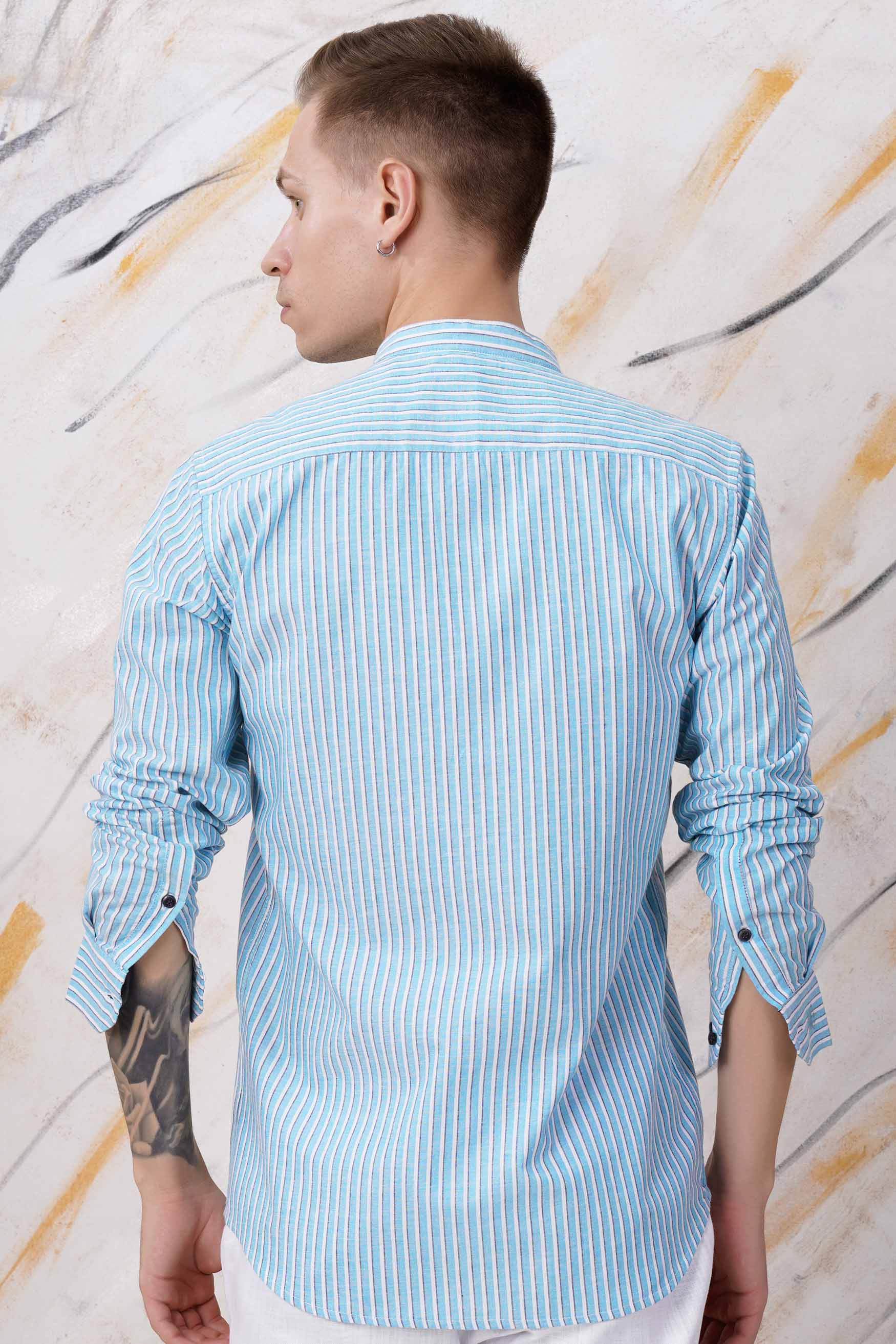 Blizzard Blue and White Striped Luxurious Linen Shirt 11482-M-BLE-38, 11482-M-BLE-H-38, 11482-M-BLE-39, 11482-M-BLE-H-39, 11482-M-BLE-40, 11482-M-BLE-H-40, 11482-M-BLE-42, 11482-M-BLE-H-42, 11482-M-BLE-44, 11482-M-BLE-H-44, 11482-M-BLE-46, 11482-M-BLE-H-46, 11482-M-BLE-48, 11482-M-BLE-H-48, 11482-M-BLE-50, 11482-M-BLE-H-50, 11482-M-BLE-52, 11482-M-BLE-H-52