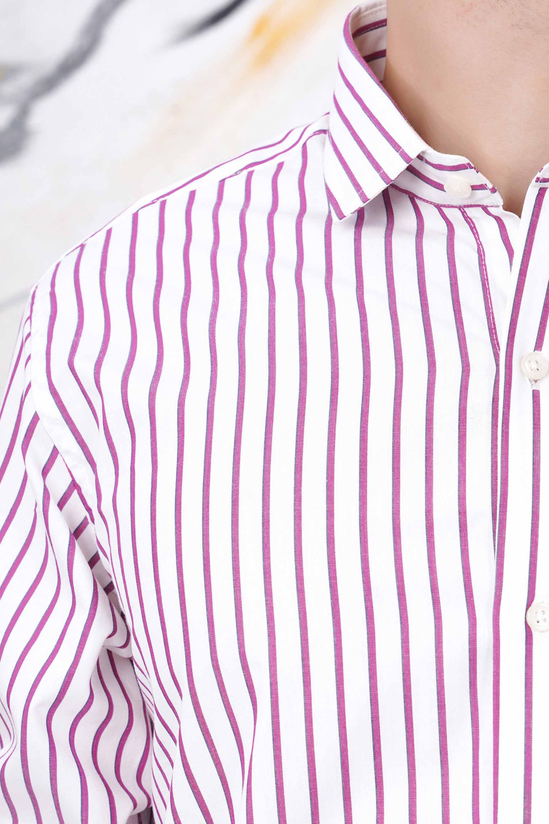 Bright White and Pansy Pink Striped Premium Cotton Shirt 11492-CA-38, 11492-CA-H-38, 11492-CA-39, 11492-CA-H-39, 11492-CA-40, 11492-CA-H-40, 11492-CA-42, 11492-CA-H-42, 11492-CA-44, 11492-CA-H-44, 11492-CA-46, 11492-CA-H-46, 11492-CA-48, 11492-CA-H-48, 11492-CA-50, 11492-CA-H-50, 11492-CA-52, 11492-CA-H-52
