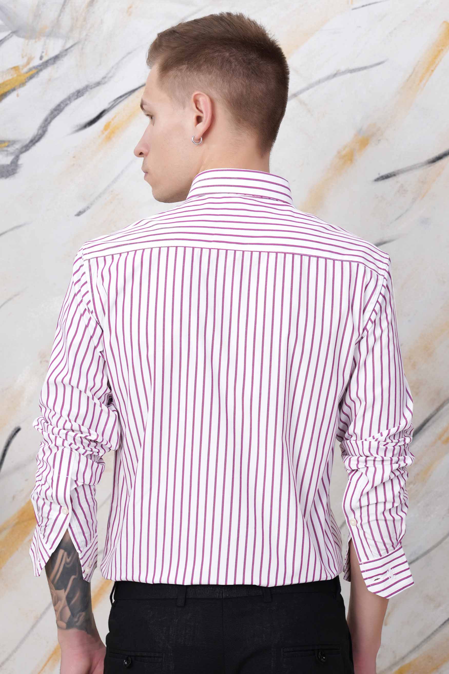 Bright White and Pansy Pink Striped Premium Cotton Shirt 11492-CA-38, 11492-CA-H-38, 11492-CA-39, 11492-CA-H-39, 11492-CA-40, 11492-CA-H-40, 11492-CA-42, 11492-CA-H-42, 11492-CA-44, 11492-CA-H-44, 11492-CA-46, 11492-CA-H-46, 11492-CA-48, 11492-CA-H-48, 11492-CA-50, 11492-CA-H-50, 11492-CA-52, 11492-CA-H-52