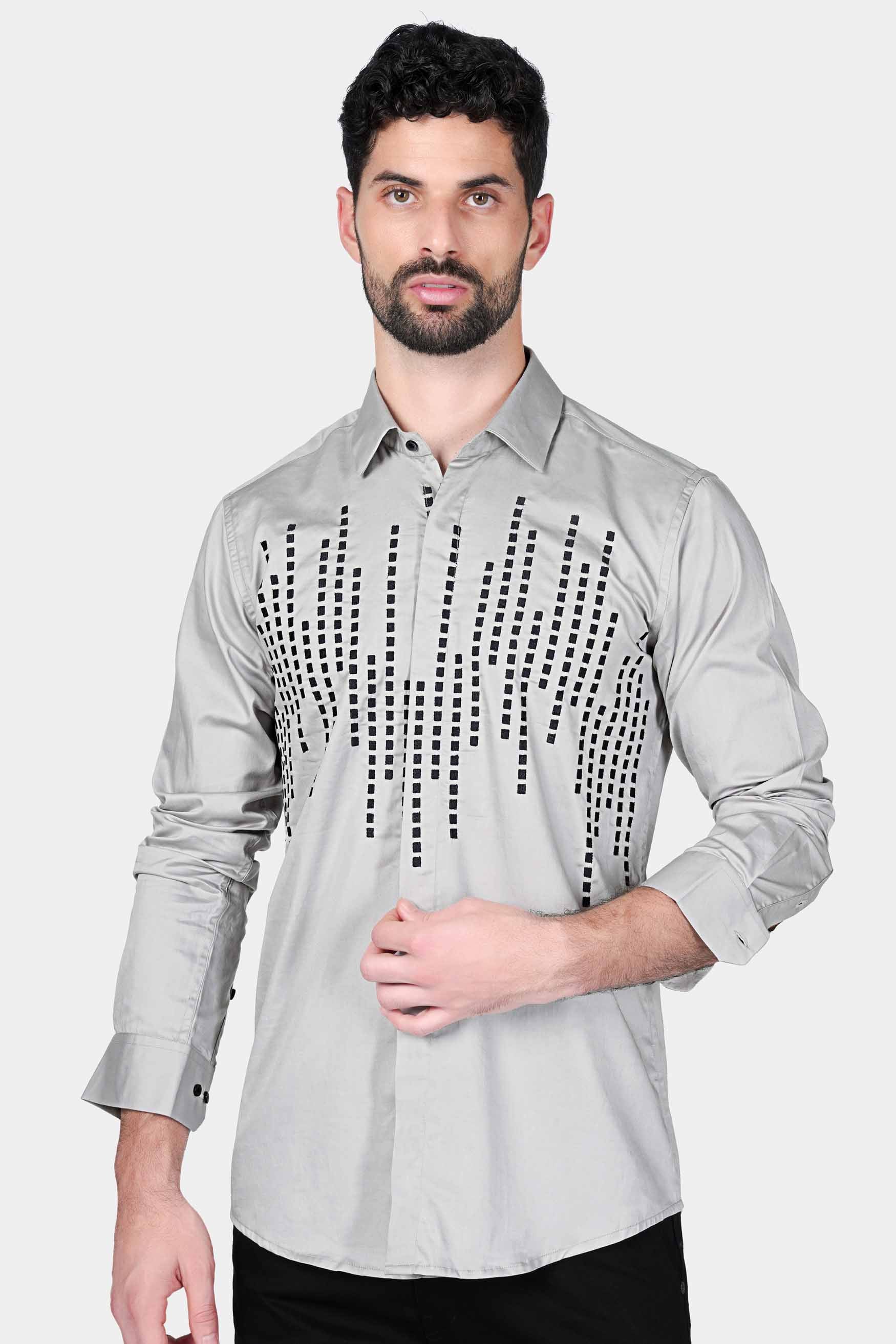 Cloud Gray Embroidered Subtle Sheen Super Soft Premium Cotton Designer Shirt 11540-BLK-E283-38, 11540-BLK-E283-H-38, 11540-BLK-E283-39, 11540-BLK-E283-H-39, 11540-BLK-E283-40, 11540-BLK-E283-H-40, 11540-BLK-E283-42, 11540-BLK-E283-H-42, 11540-BLK-E283-44, 11540-BLK-E283-H-44, 11540-BLK-E283-46, 11540-BLK-E283-H-46, 11540-BLK-E283-48, 11540-BLK-E283-H-48, 11540-BLK-E283-50, 11540-BLK-E283-H-50, 11540-BLK-E283-52, 11540-BLK-E283-H-52