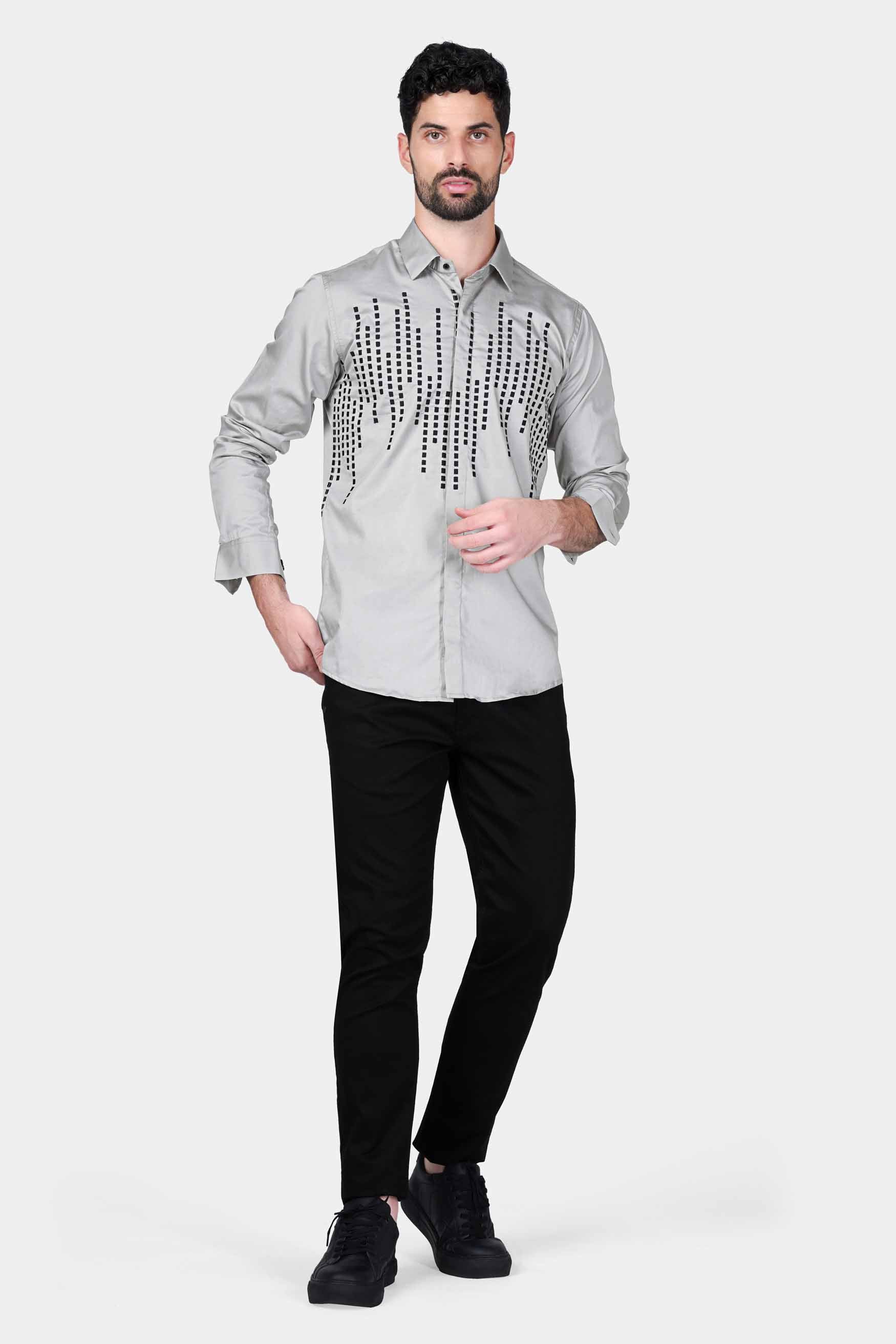 Cloud Gray Embroidered Subtle Sheen Super Soft Premium Cotton Designer Shirt 11540-BLK-E283-38, 11540-BLK-E283-H-38, 11540-BLK-E283-39, 11540-BLK-E283-H-39, 11540-BLK-E283-40, 11540-BLK-E283-H-40, 11540-BLK-E283-42, 11540-BLK-E283-H-42, 11540-BLK-E283-44, 11540-BLK-E283-H-44, 11540-BLK-E283-46, 11540-BLK-E283-H-46, 11540-BLK-E283-48, 11540-BLK-E283-H-48, 11540-BLK-E283-50, 11540-BLK-E283-H-50, 11540-BLK-E283-52, 11540-BLK-E283-H-52