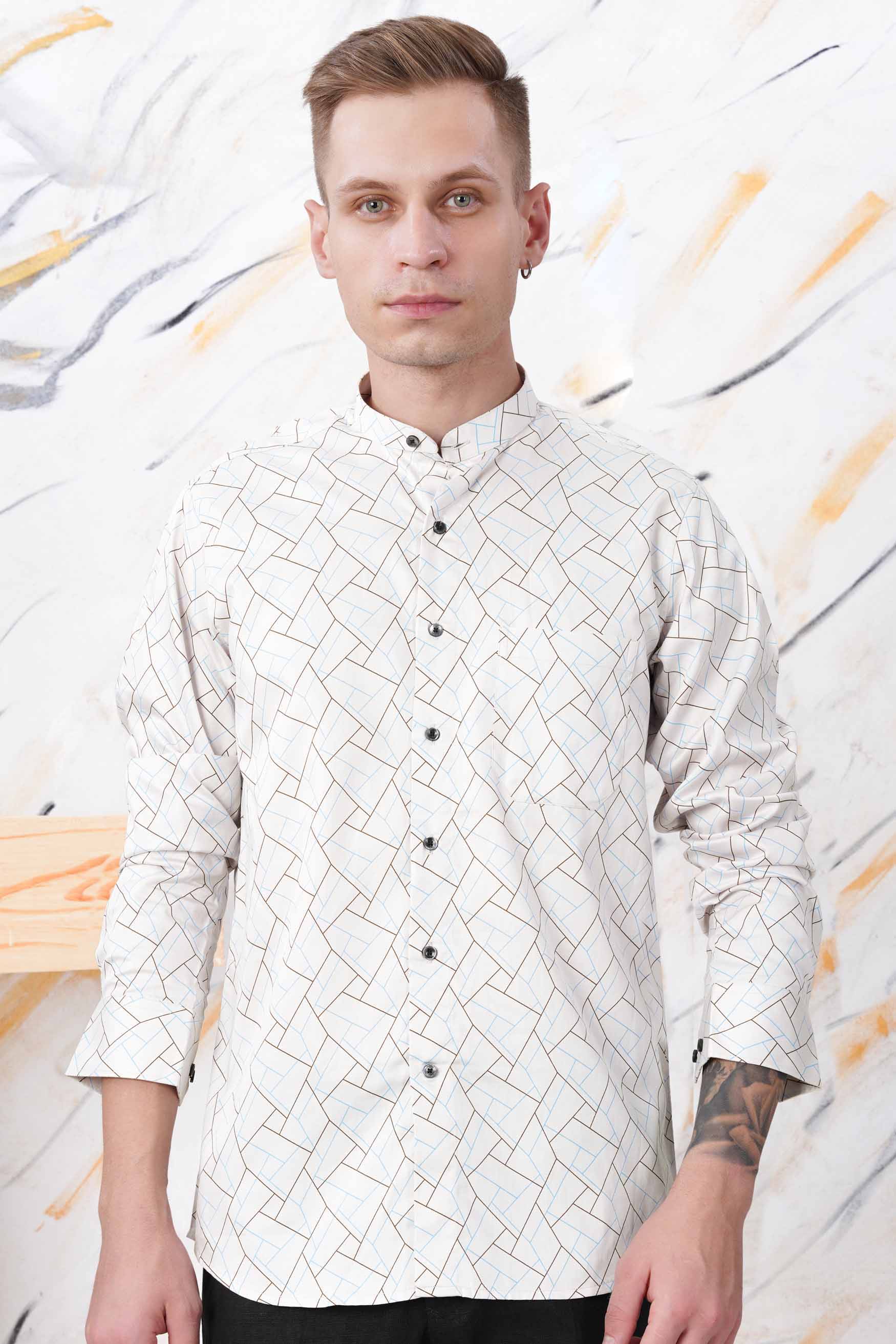 Bright White with Quincy Brown and Carolina Blue Abstract Printed Subtle Sheen Super Soft Premium Cotton Shirt 11576-M-BLK-38, 11576-M-BLK-H-38, 11576-M-BLK-39, 11576-M-BLK-H-39, 11576-M-BLK-40, 11576-M-BLK-H-40, 11576-M-BLK-42, 11576-M-BLK-H-42, 11576-M-BLK-44, 11576-M-BLK-H-44, 11576-M-BLK-46, 11576-M-BLK-H-46, 11576-M-BLK-48, 11576-M-BLK-H-48, 11576-M-BLK-50, 11576-M-BLK-H-50, 11576-M-BLK-52, 11576-M-BLK-H-52