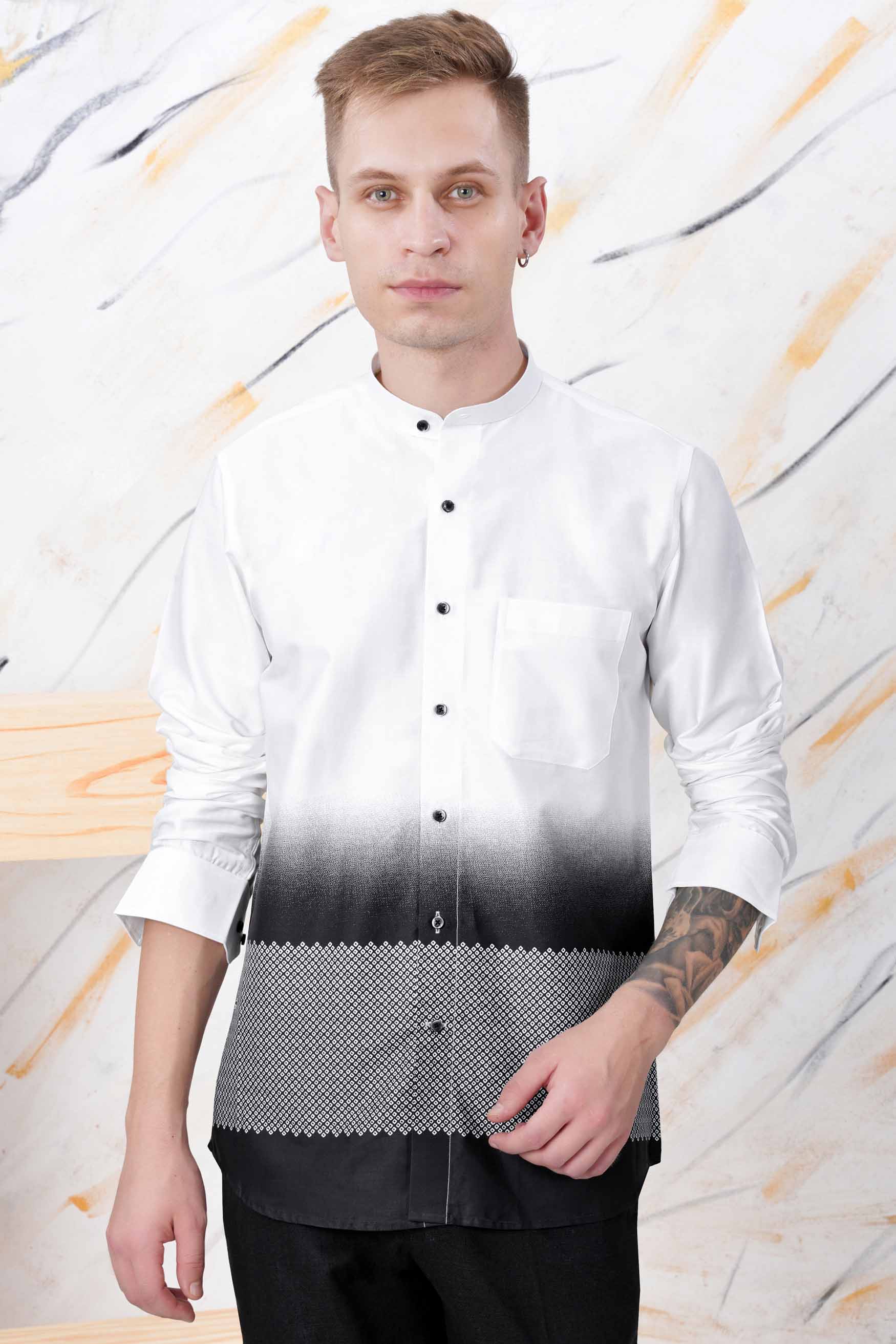 Buy Mandarin collar/banded collar shirts for men at the best