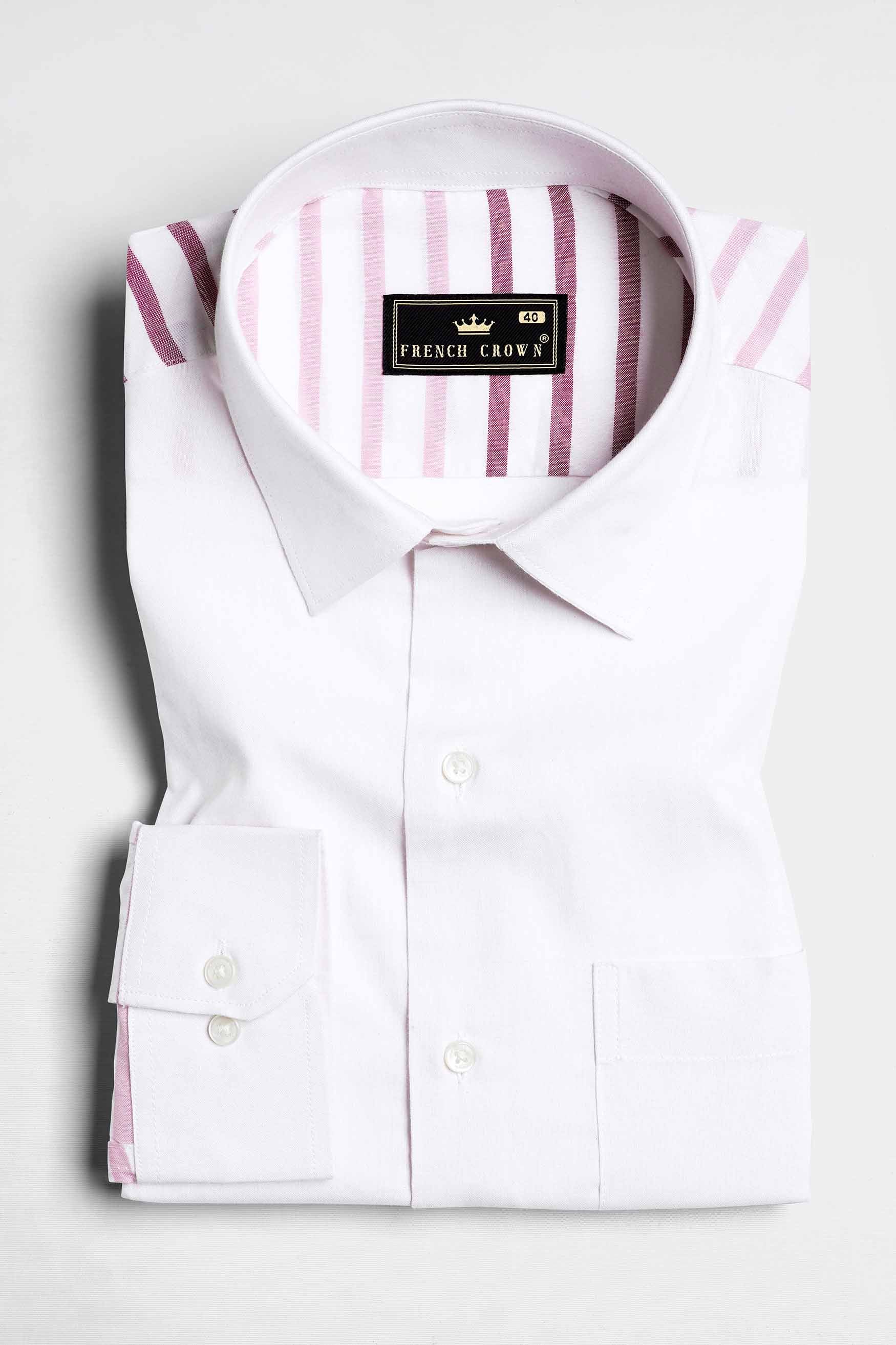 Bright White with Bashful Pink Striped Royal Oxford Shirt11624-WCC-38, 11624-WCC-H-38, 11624-WCC-39, 11624-WCC-H-39, 11624-WCC-40, 11624-WCC-H-40, 11624-WCC-42, 11624-WCC-H-42, 11624-WCC-44, 11624-WCC-H-44, 11624-WCC-46, 11624-WCC-H-46, 11624-WCC-48, 11624-WCC-H-48, 11624-WCC-50, 11624-WCC-H-50, 11624-WCC-52, 11624-WCC-H-52