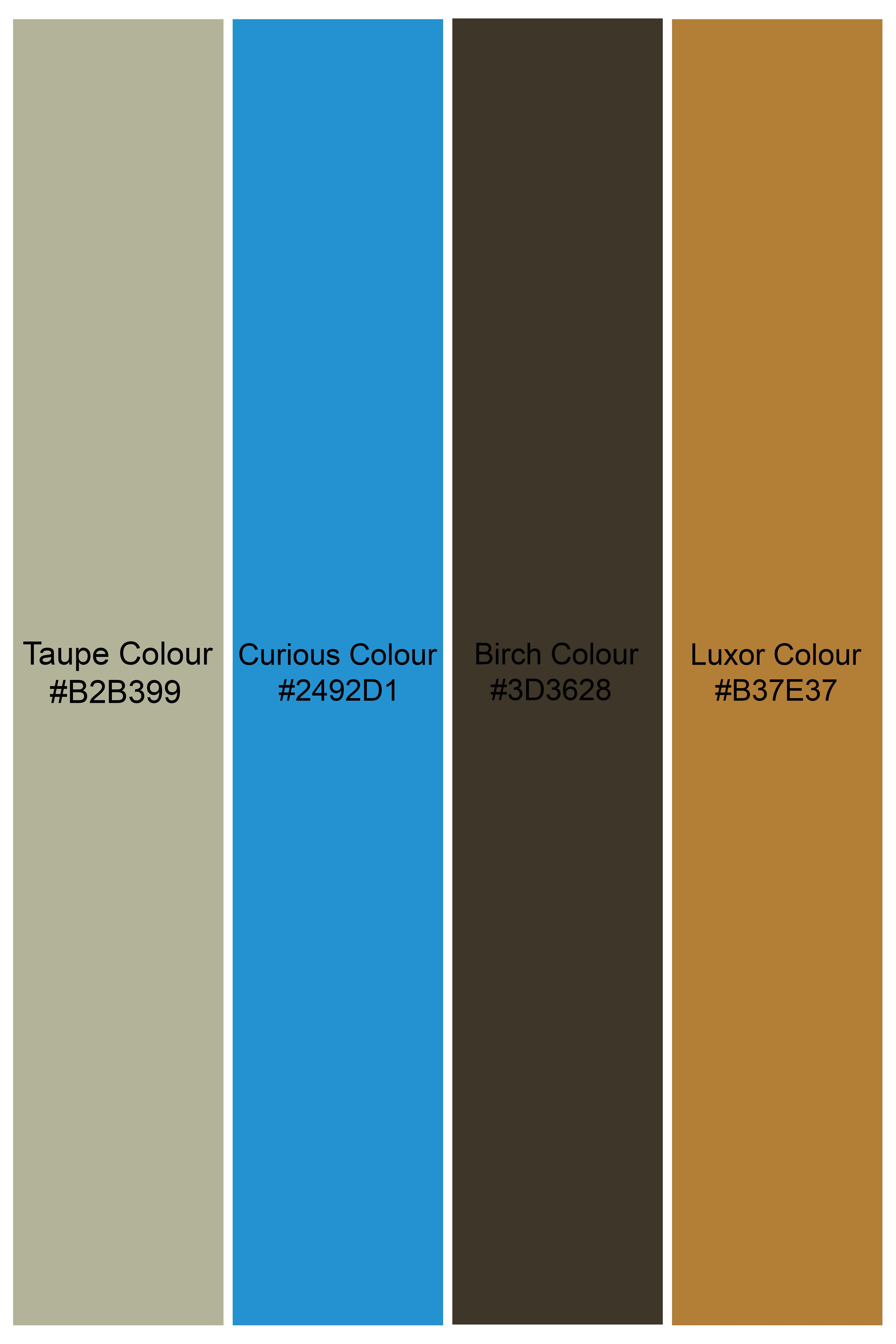 Taupe Green and Curious Blue Multicolour Ethnic Printed Subtle Sheen Super Soft Premium Cotton Shirt 11717-CC-BLE-SS-38, 11717-CC-BLE-SS-39, 11717-CC-BLE-SS-40, 11717-CC-BLE-SS-42, 11717-CC-BLE-SS-44, 11717-CC-BLE-SS-46, 11717-CC-BLE-SS-48, 11717-CC-BLE-SS-50, 11717-CC-BLE-SS-52