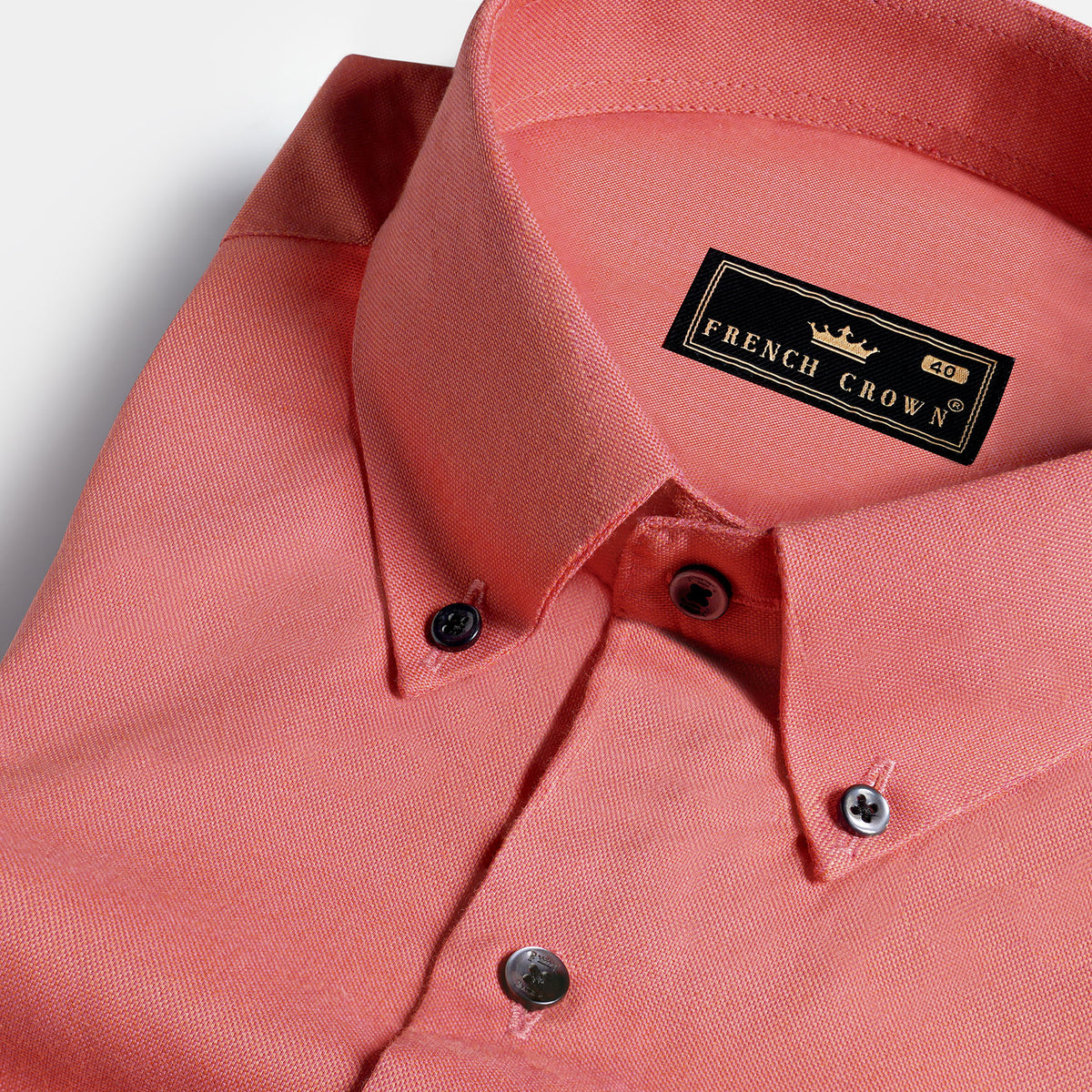 Flannel Shirt Orange And Red Shirt Sunglo Peach Formal Plain-Solid Premium  Cotton Button Down Shirt For Men 16in 40cm M Full Sleeves