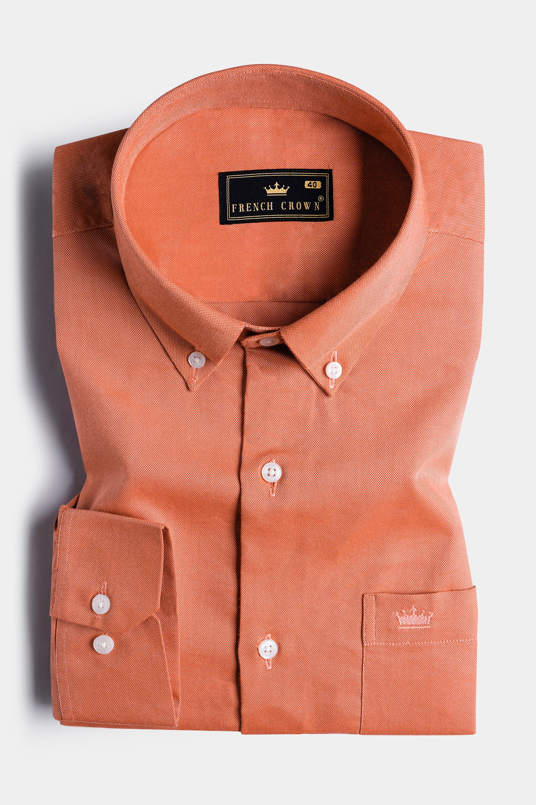 Cotta Orange Royal Oxford Button Down Shirt