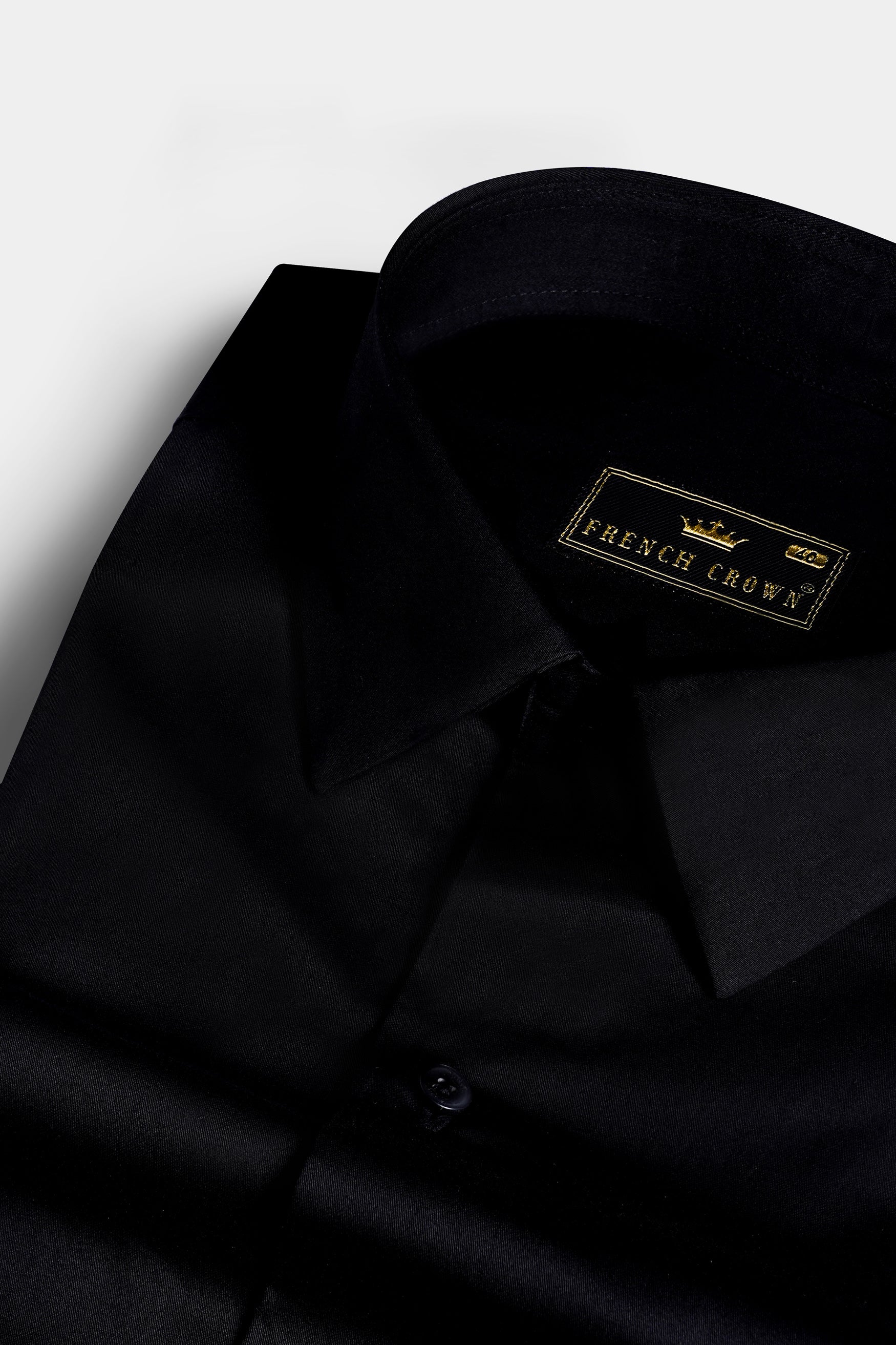 Jade Black Eagle Embroidered Subtle Sheen Super Soft Premium Cotton Designer Shirt