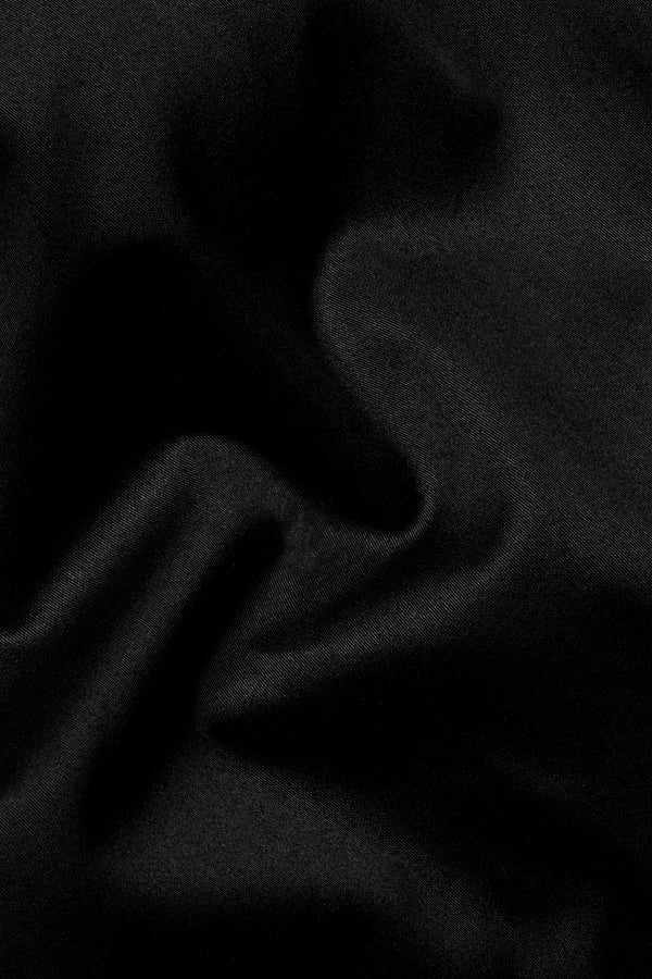 Jade Black Horizontal Multicolor Kutch Work Patches Subtle Sheen Super Soft Premium Cotton Designer Shirt