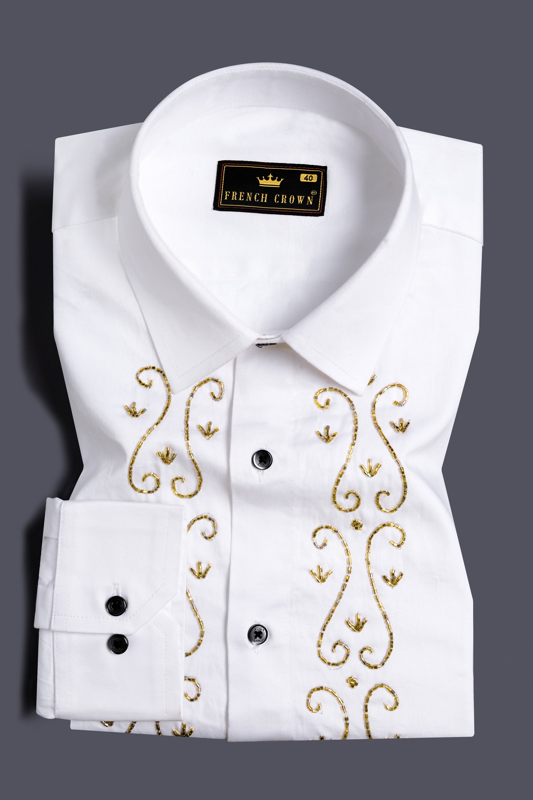 Bright White Curvy Lines Beads Handwork Subtle Sheen Super Soft Premium Cotton Designer Shirt  11954-BLK-NP-E448-38, 11954-BLK-NP-E448-H-38, 11954-BLK-NP-E448-39, 11954-BLK-NP-E448-H-39, 11954-BLK-NP-E448-40, 11954-BLK-NP-E448-H-40, 11954-BLK-NP-E448-42, 11954-BLK-NP-E448-H-42, 11954-BLK-NP-E448-44, 11954-BLK-NP-E448-H-44, 11954-BLK-NP-E448-46, 11954-BLK-NP-E448-H-46, 11954-BLK-NP-E448-48, 11954-BLK-NP-E448-H-48, 11954-BLK-NP-E448-50, 11954-BLK-NP-E448-H-50, 11954-BLK-NP-E448-52, 11954-BLK-NP-E448-H-52